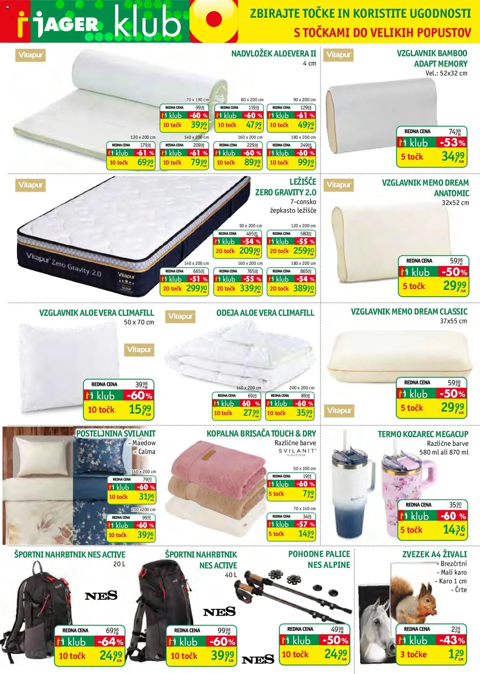 Novi Jager katalog ponudbe – veljaven od 16.09.2026 | Stran: 3 | Izdelki: Kozarec, Brisača, Odeja, Posteljnina