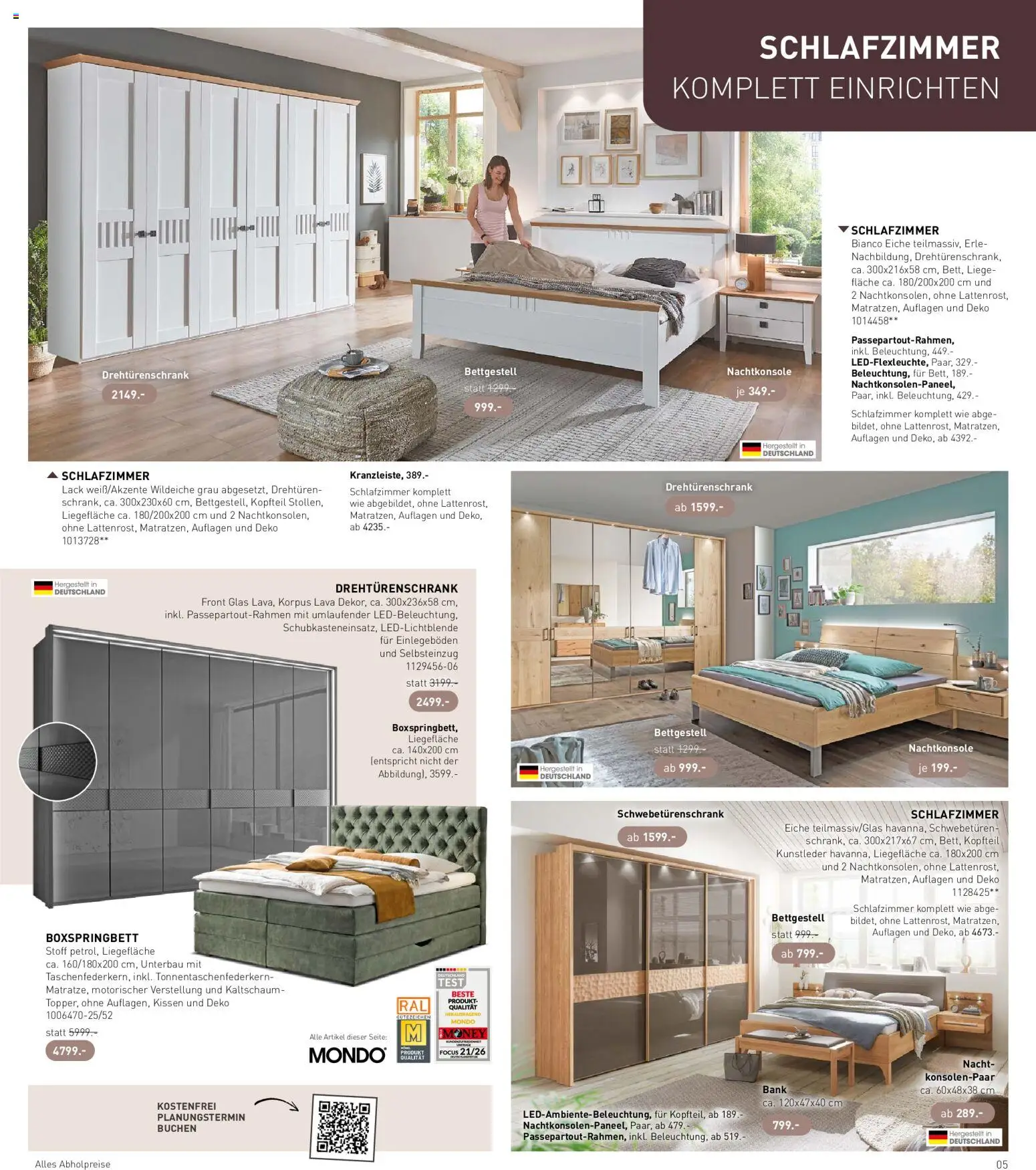 Möbel Martin Katalog Mondo – gültig ab 01.09.2026 | Seite: 5 | Produkte: Kissen, Schwebetürenschrank, Drehtürenschrank, Liege