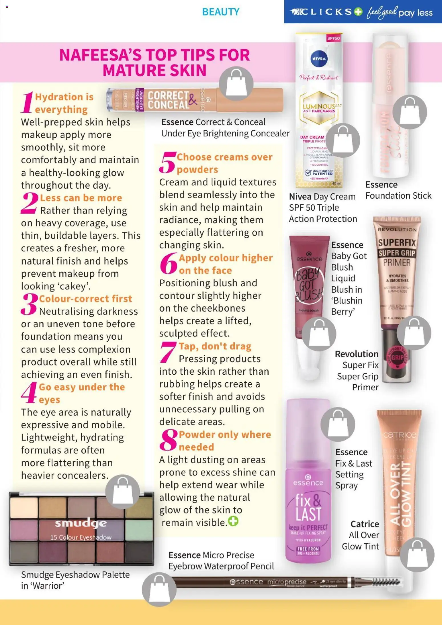 New Clicks catalogue – valid from 01/08/2026 | Page: 38 | Products: Powder, Blush, Cream, Day cream