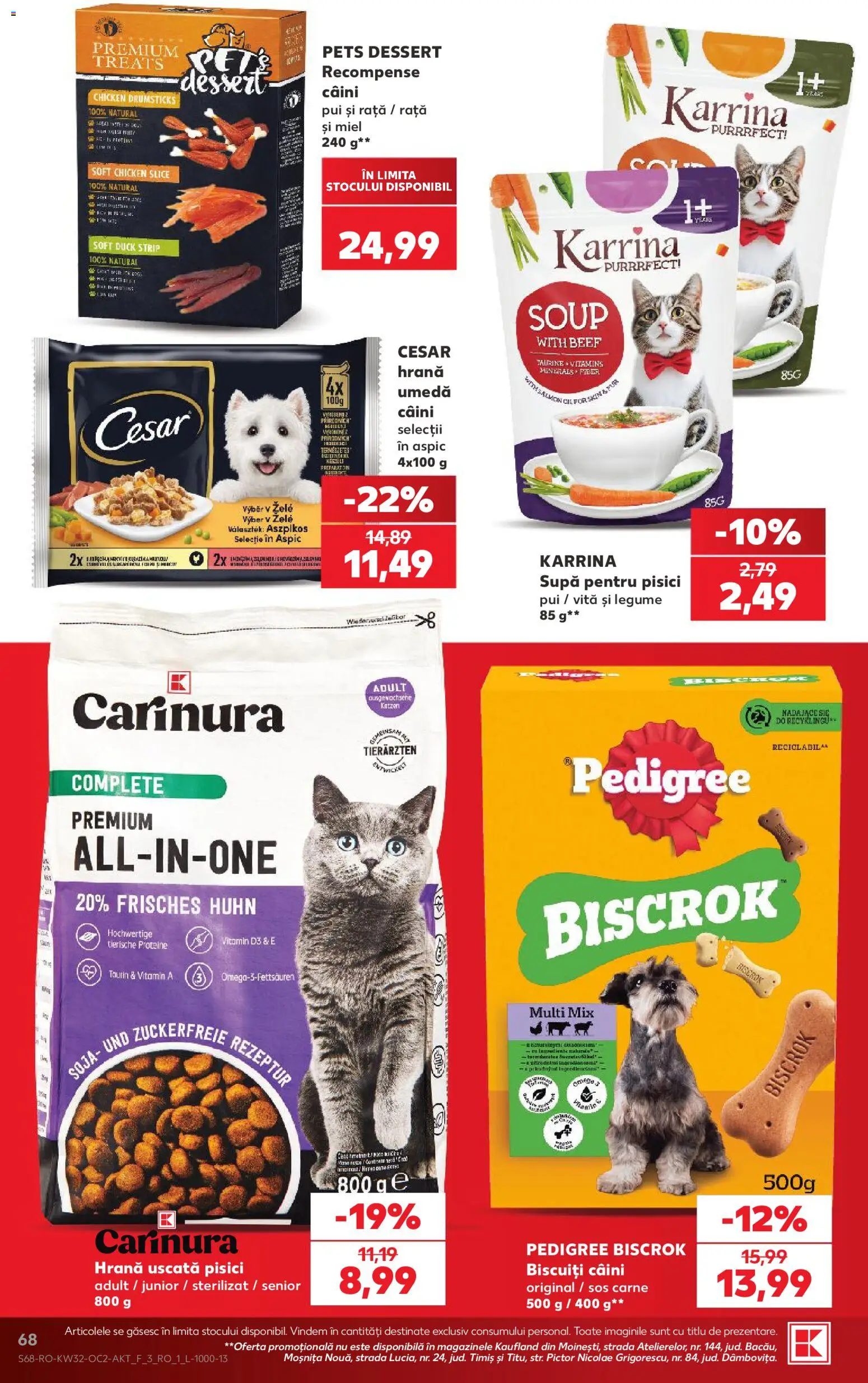 Noul catalog Kaufland – valabil de la 05.08.2026 | Pagină: 68 | Produse: Masaüstü kılıfı, Biscuiți, Legume, Sos