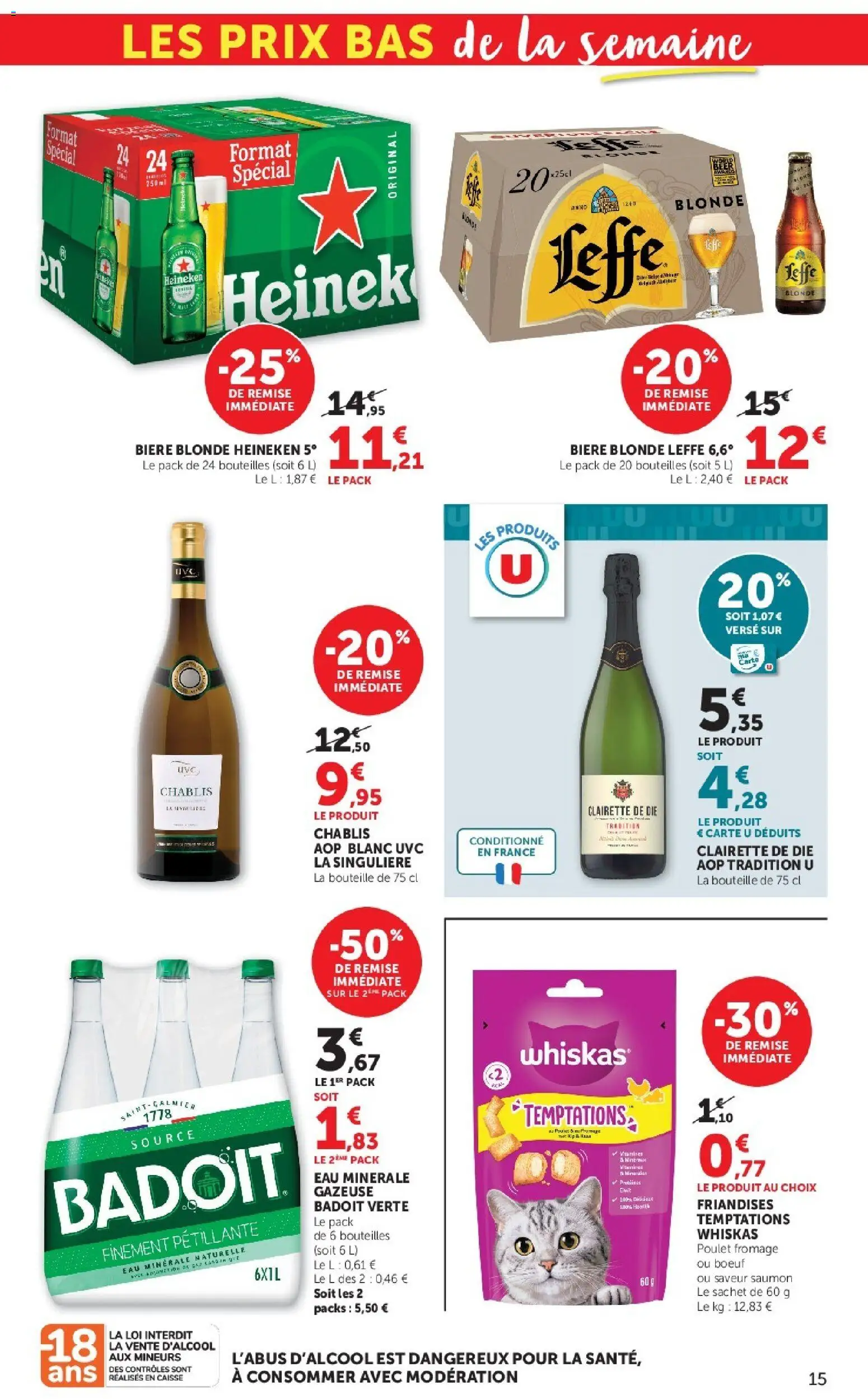 {H1} | Page: 15 | Produits: Bière blonde, Clairette de die, Fromage, Biere blonde leffe