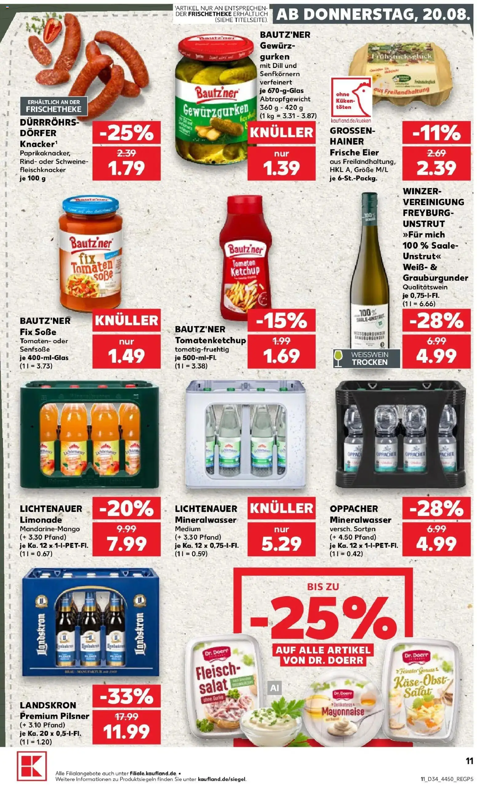 Prospekt Kaufland ab 20.08.2026 » Angebote Online zum Blättern | Seite: 11 | Produkte: Limonade, Dill, Ketchup, Gurken