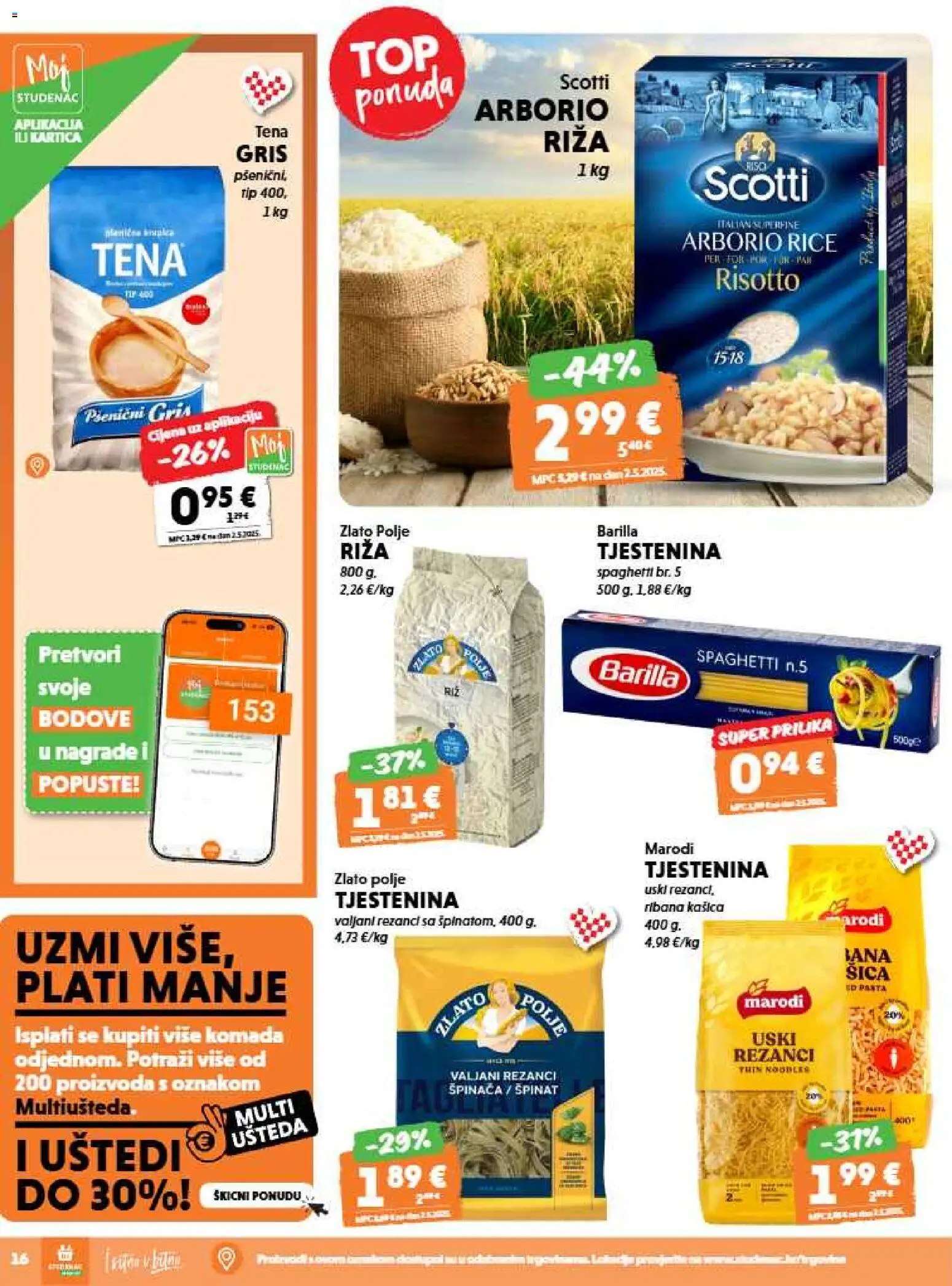 Studenac katalog | vrijedi od 20.05.2026 | Stranica: 16 | Proizvodi: Rezanci, Tjestenina, Pasta, Barilla