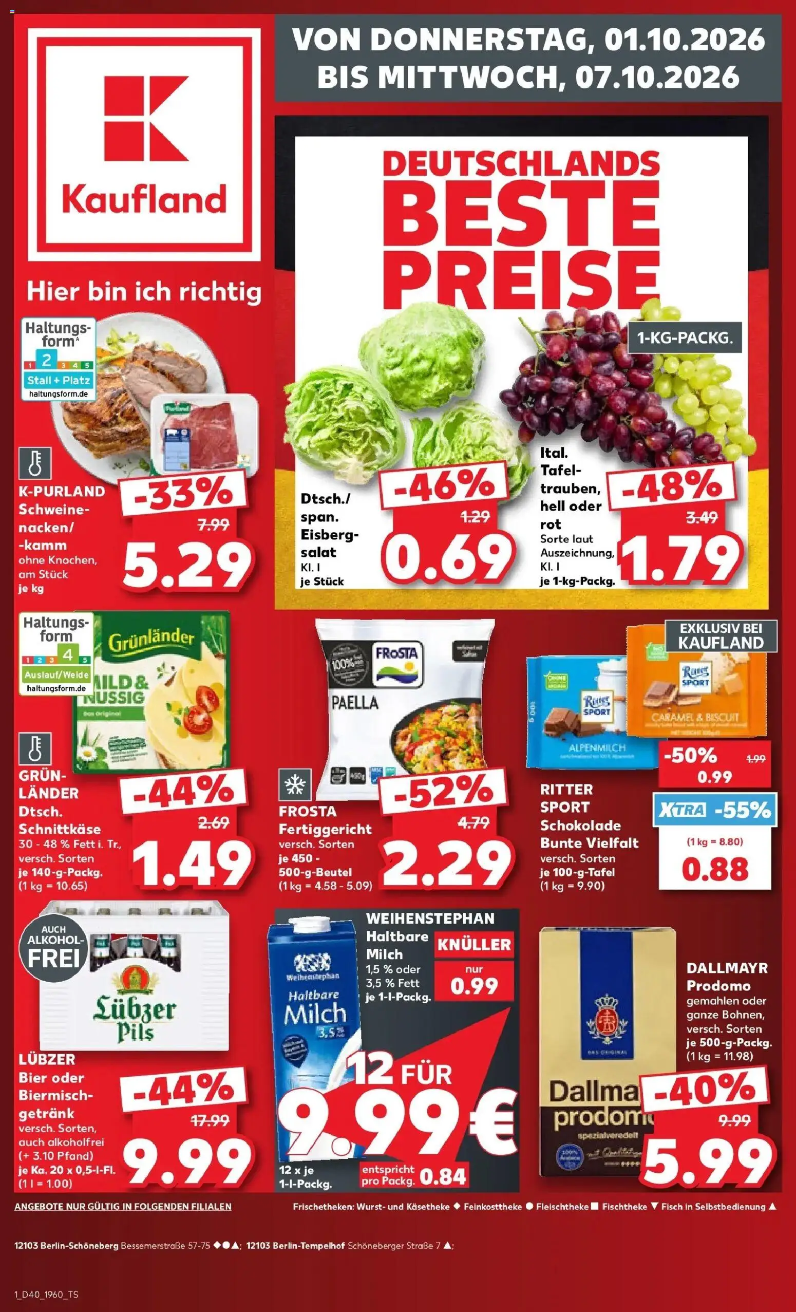 Prospekt Kaufland ab 28.09.2026 » Angebote Online zum Blättern | Seite: 11 | Produkte: Dallmayr, Grunlander, Wurst, Lubzer