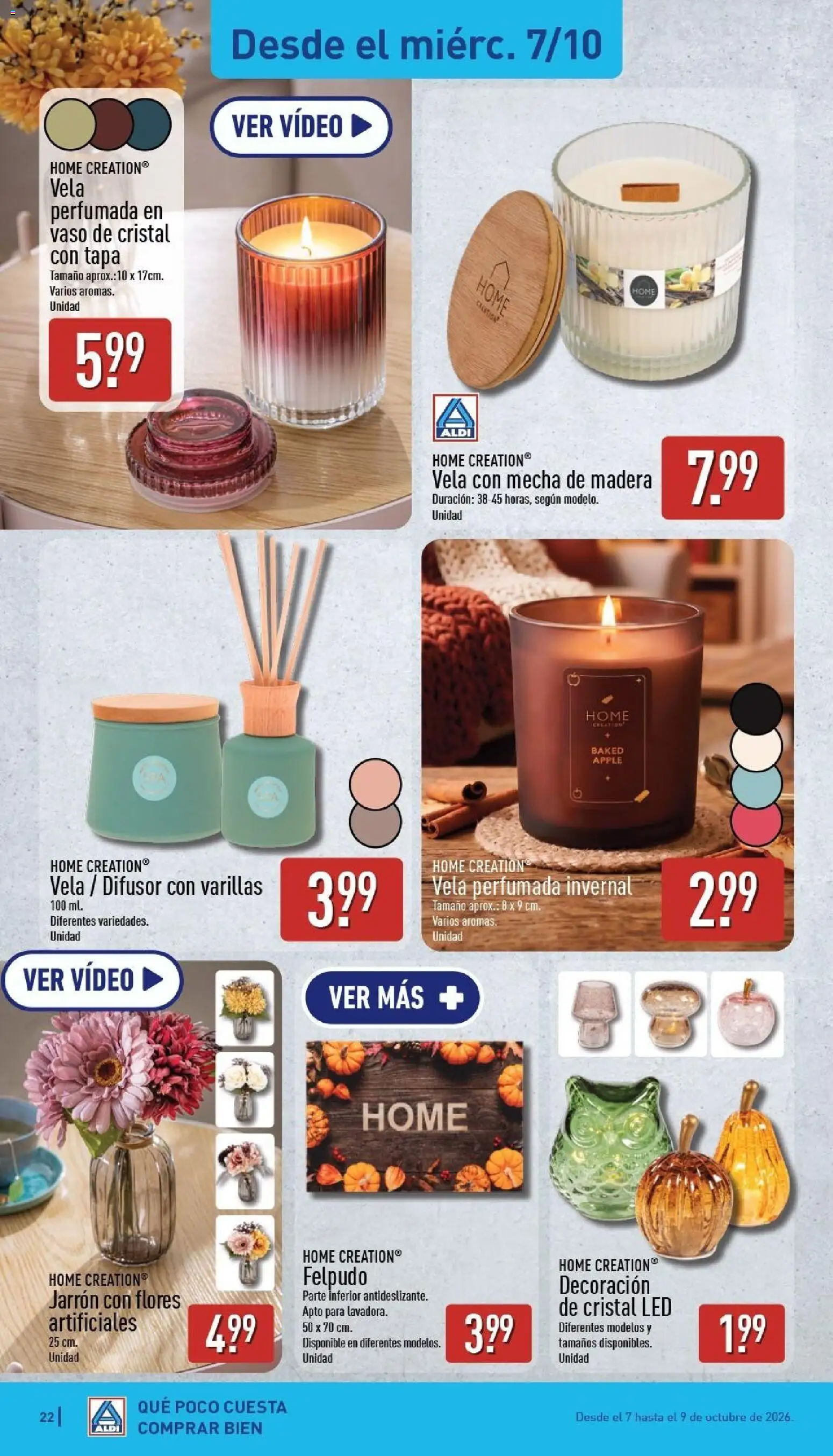 Aldi folleto Baleares │ válido desde el 05/10/2026 | Página: 22 | Productos: Video, Lavadora, Decoración, Felpudo