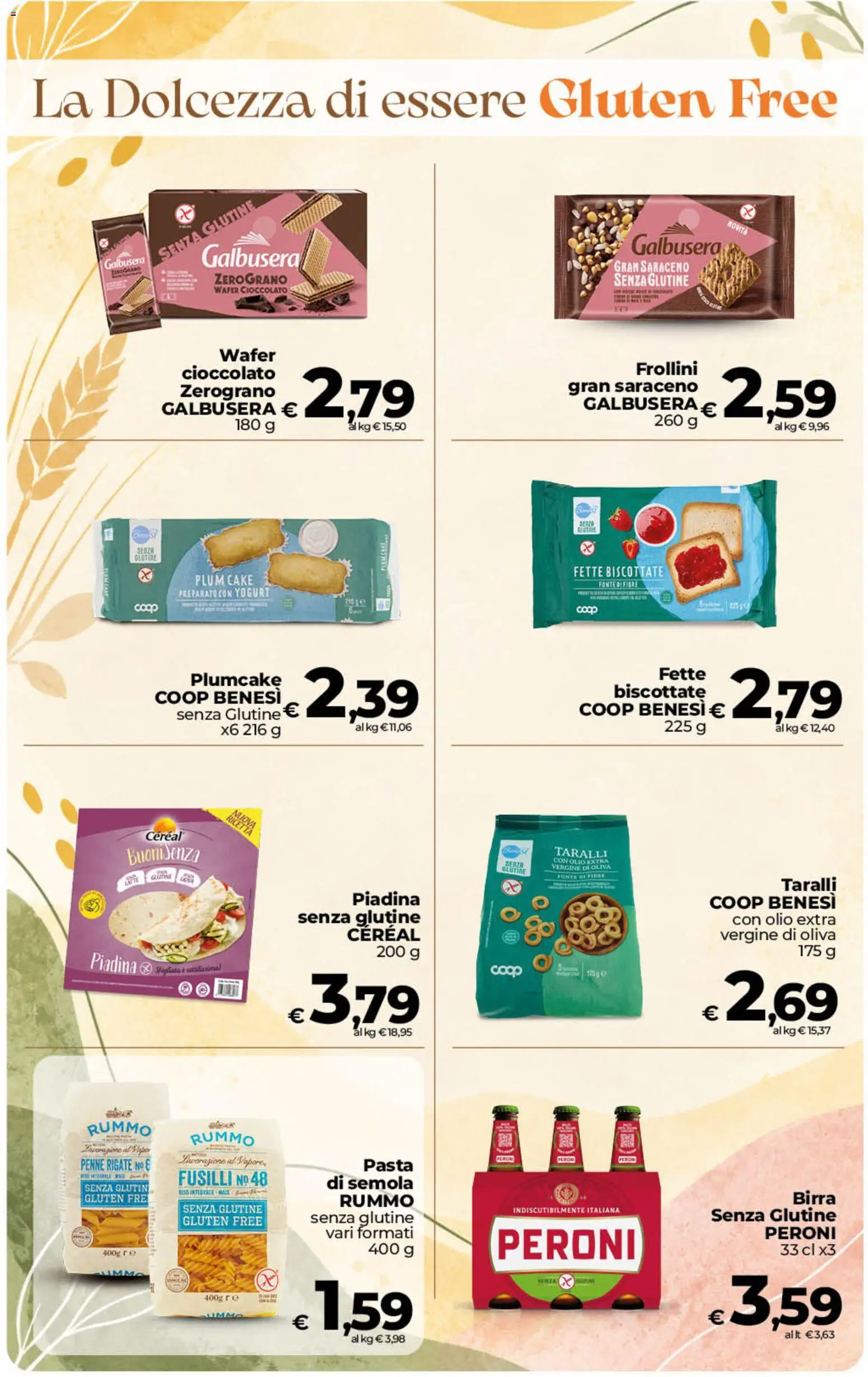 Volantino Ipercoop del 23/10/2026 | Pagina: 9 | Prodotti: Pasta di semola, Pasta, Fusilli, Fette biscottate