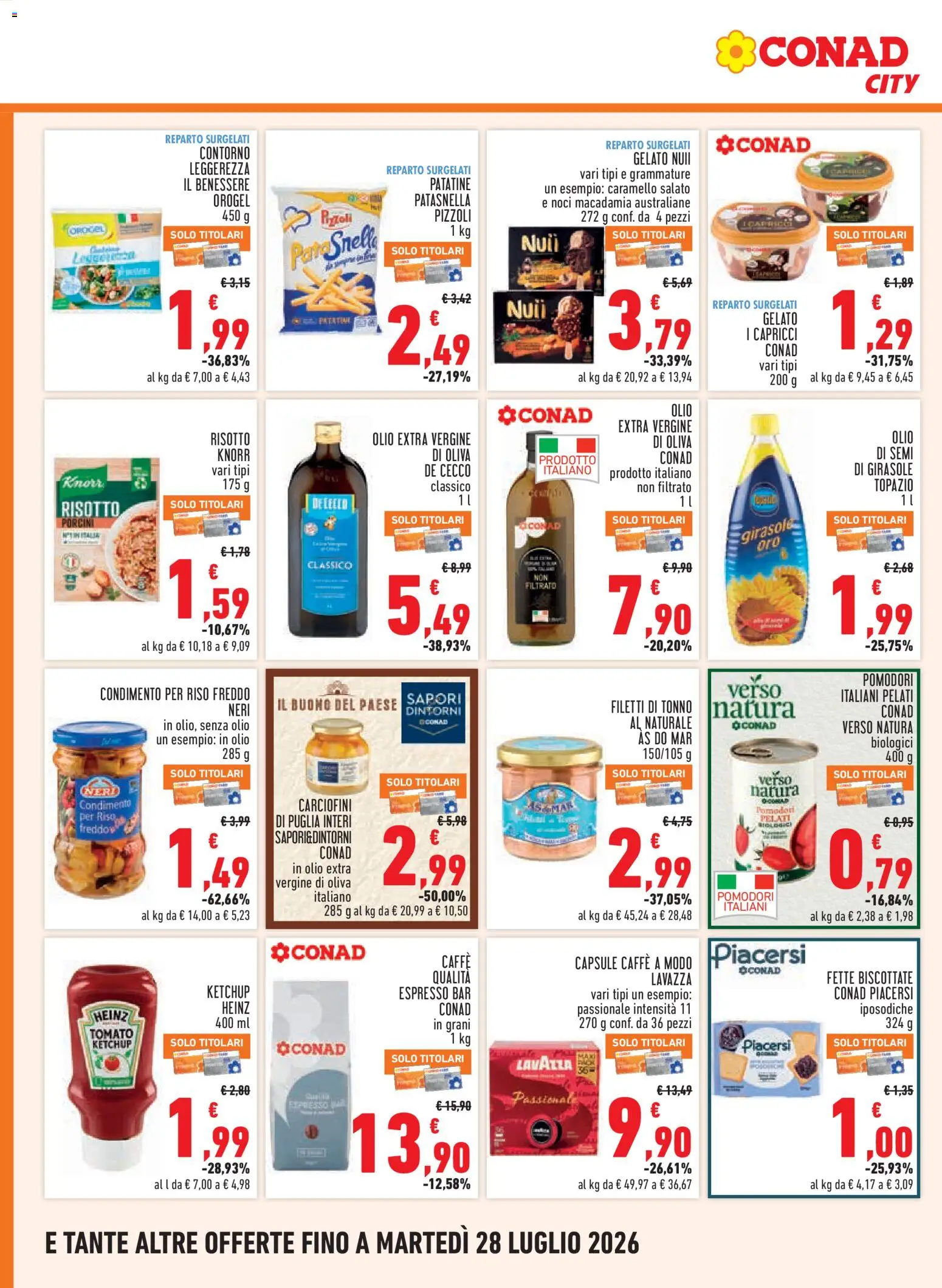Volantino Conad del 16/07/2026 | Pagina: 10 | Prodotti: Riso, Ketchup, Pomodori, Olio di semi di girasole
