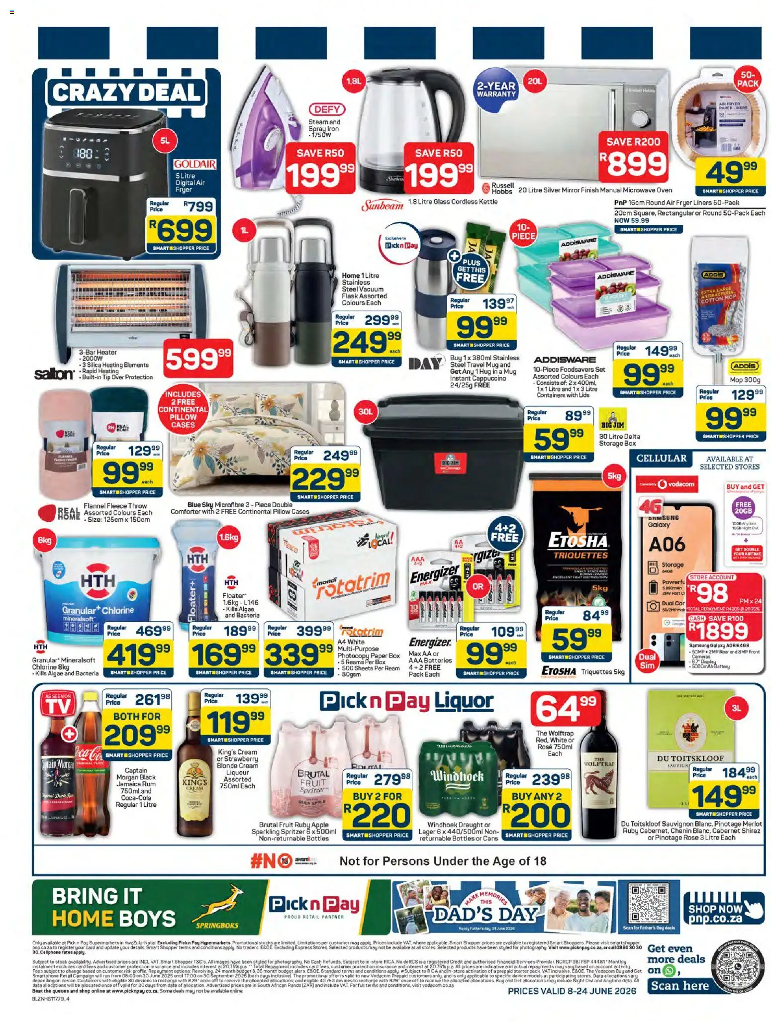 New Pick n Pay catalogue – valid from 08.06.2026 | Page: 4 | Products: Data, Smartphone, Oven, Cream