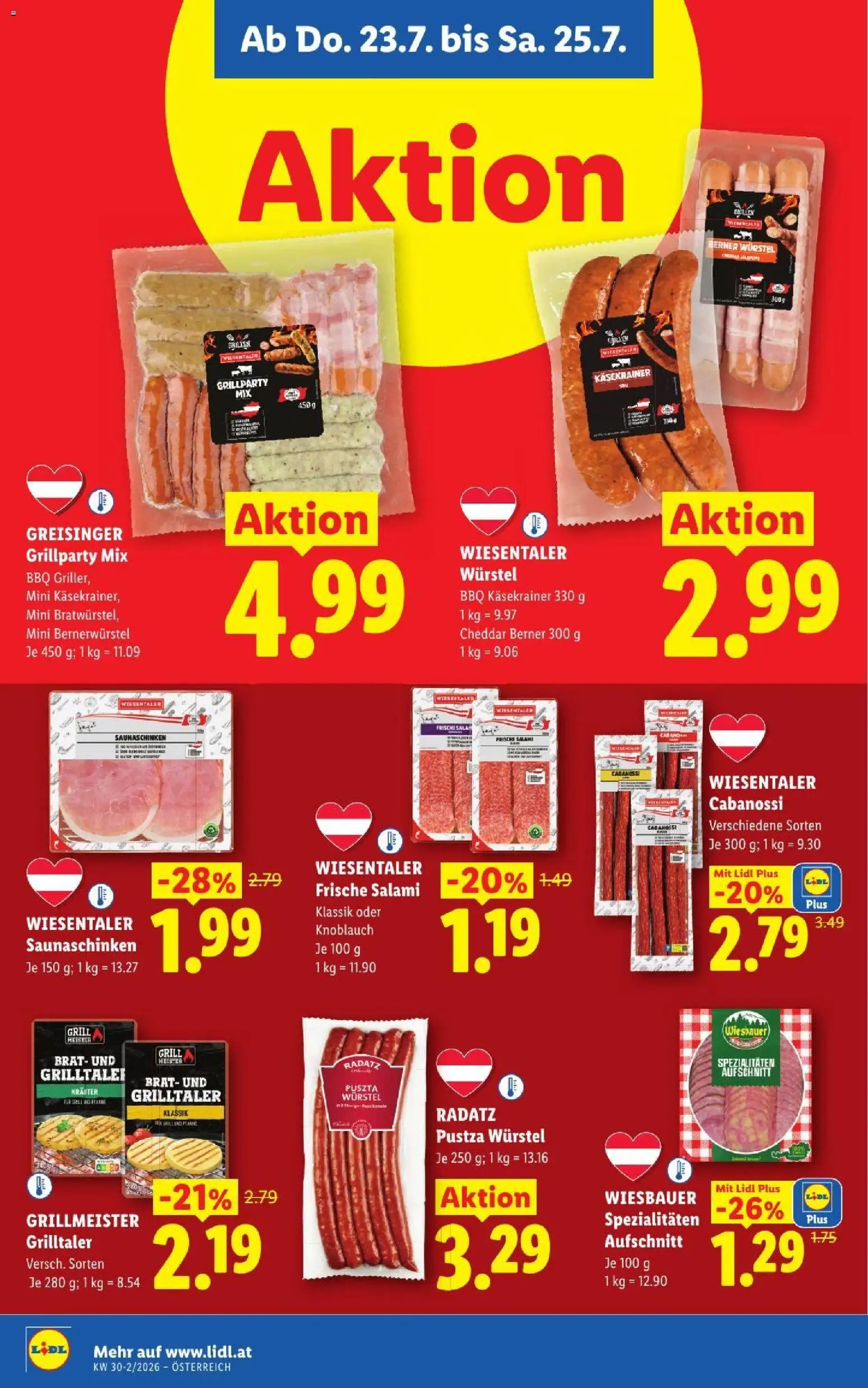 Lidl - Flugblatt gültig ab 23.07.2026 | Seite: 10 | Produkte: Knoblauch, Grill, Salami