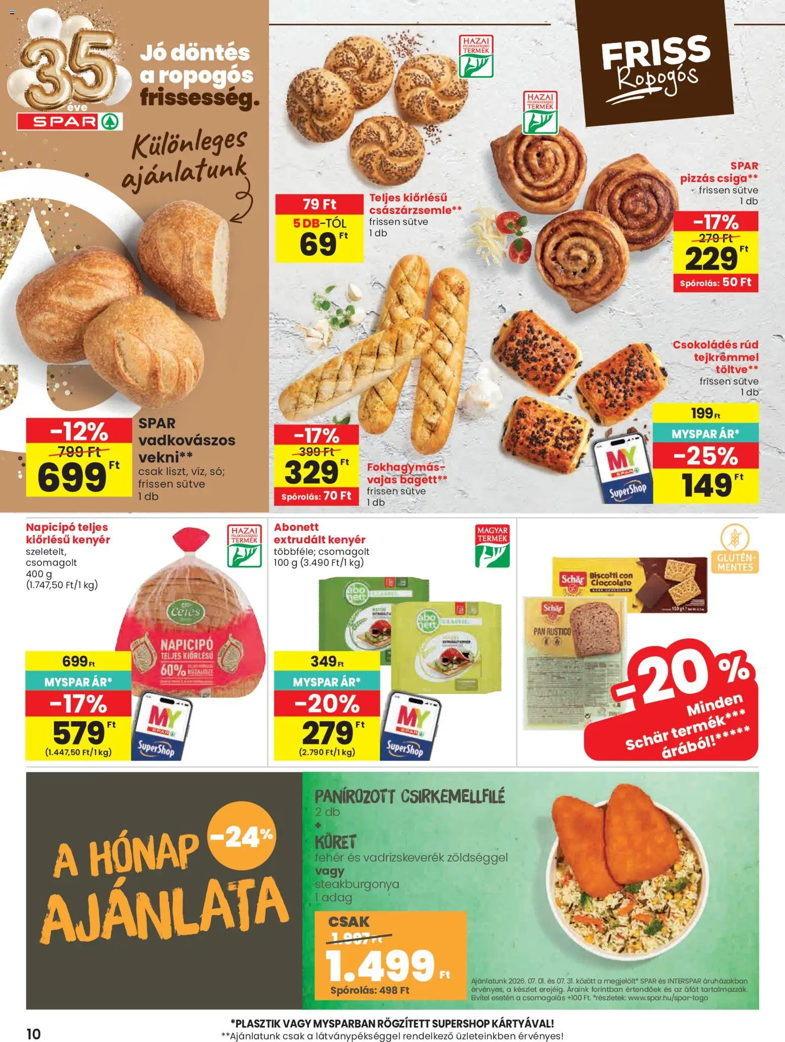 Spar akciós ujság - amely érvényes a következő dátumtól: 2026.07.02. | Oldal: 10