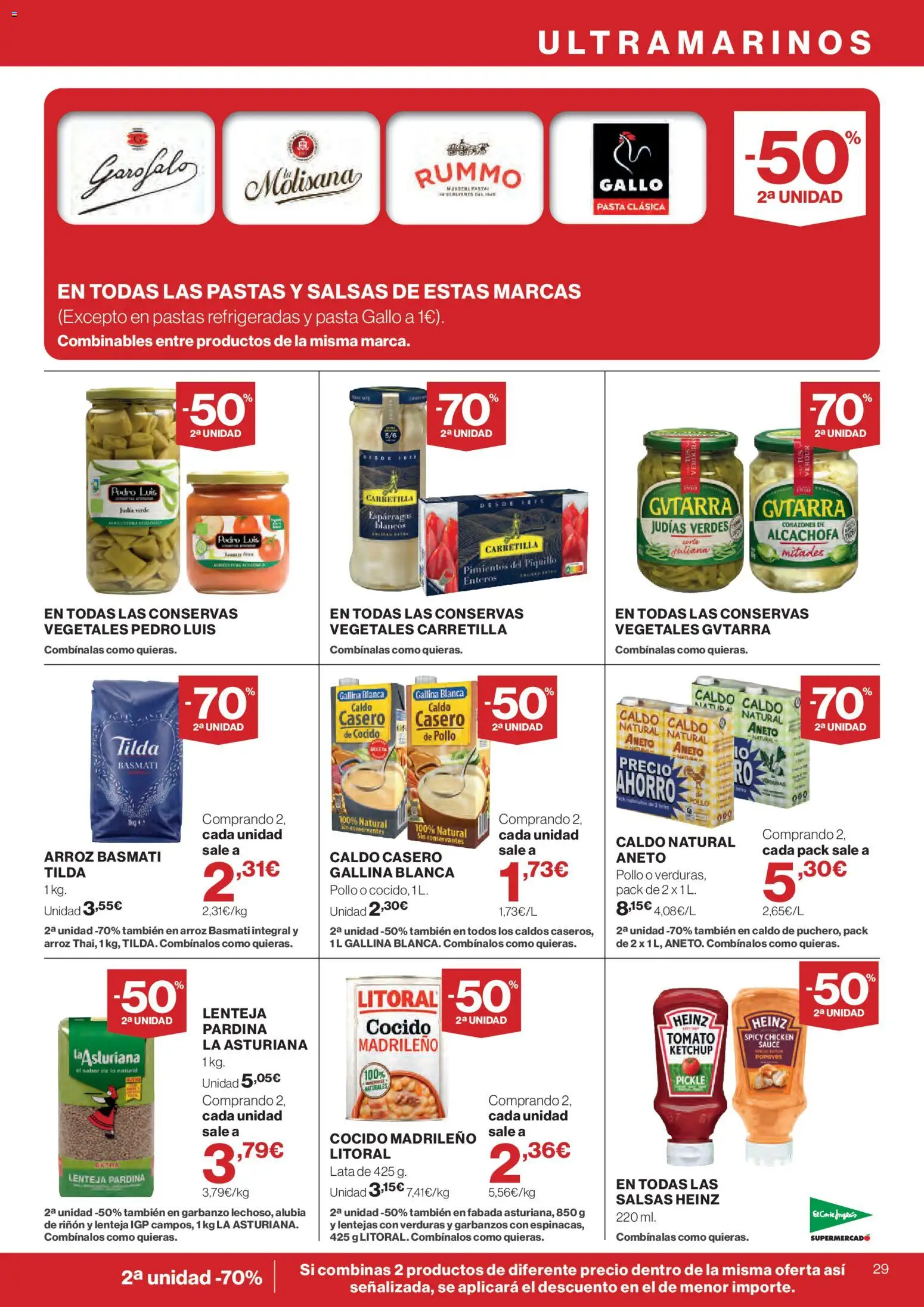 El Corte Inglés ofertas │ válido desde el 24/09/2026 | Página: 29 | Productos: Arroz, Espárragos, Lentejas, Pollo