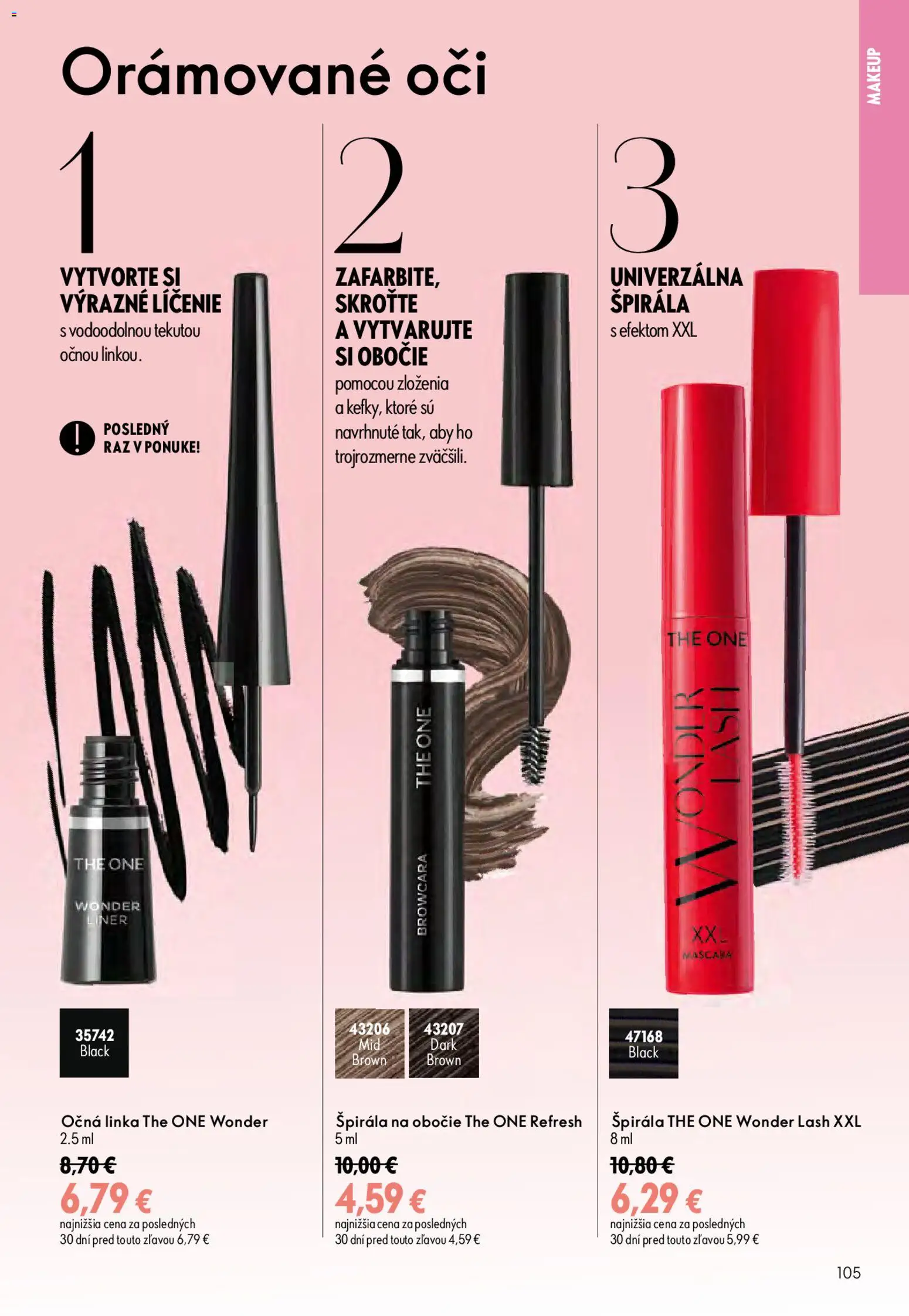 Nové Oriflame akcie – leták je platný od 09.09.2026 | Strana: 105 | Produkty: Očná linka