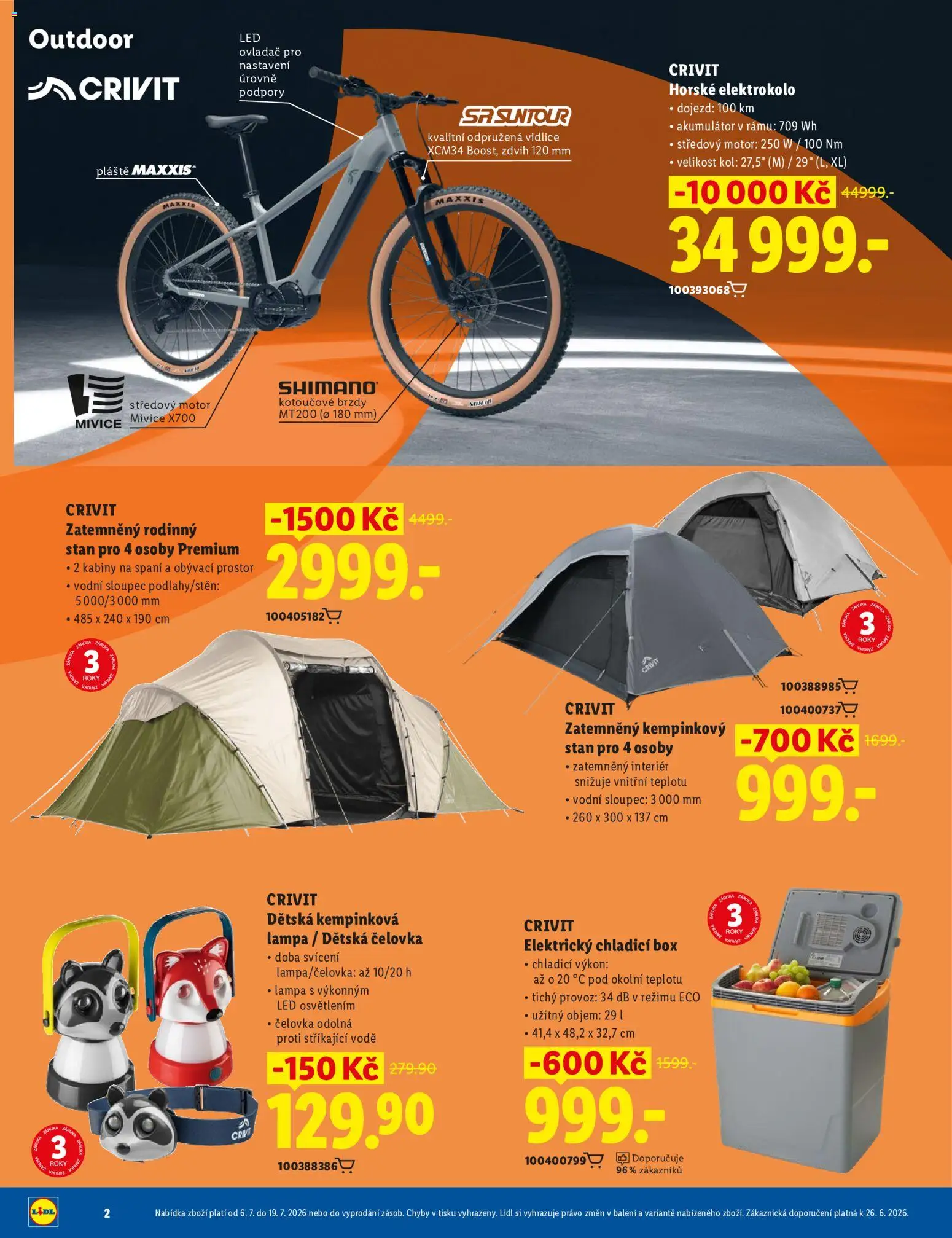 Lidl magazín od 06.07.2026 | Strana: 2 | Produkty: Chladicí box, Elektrokolo, Lampa, LED