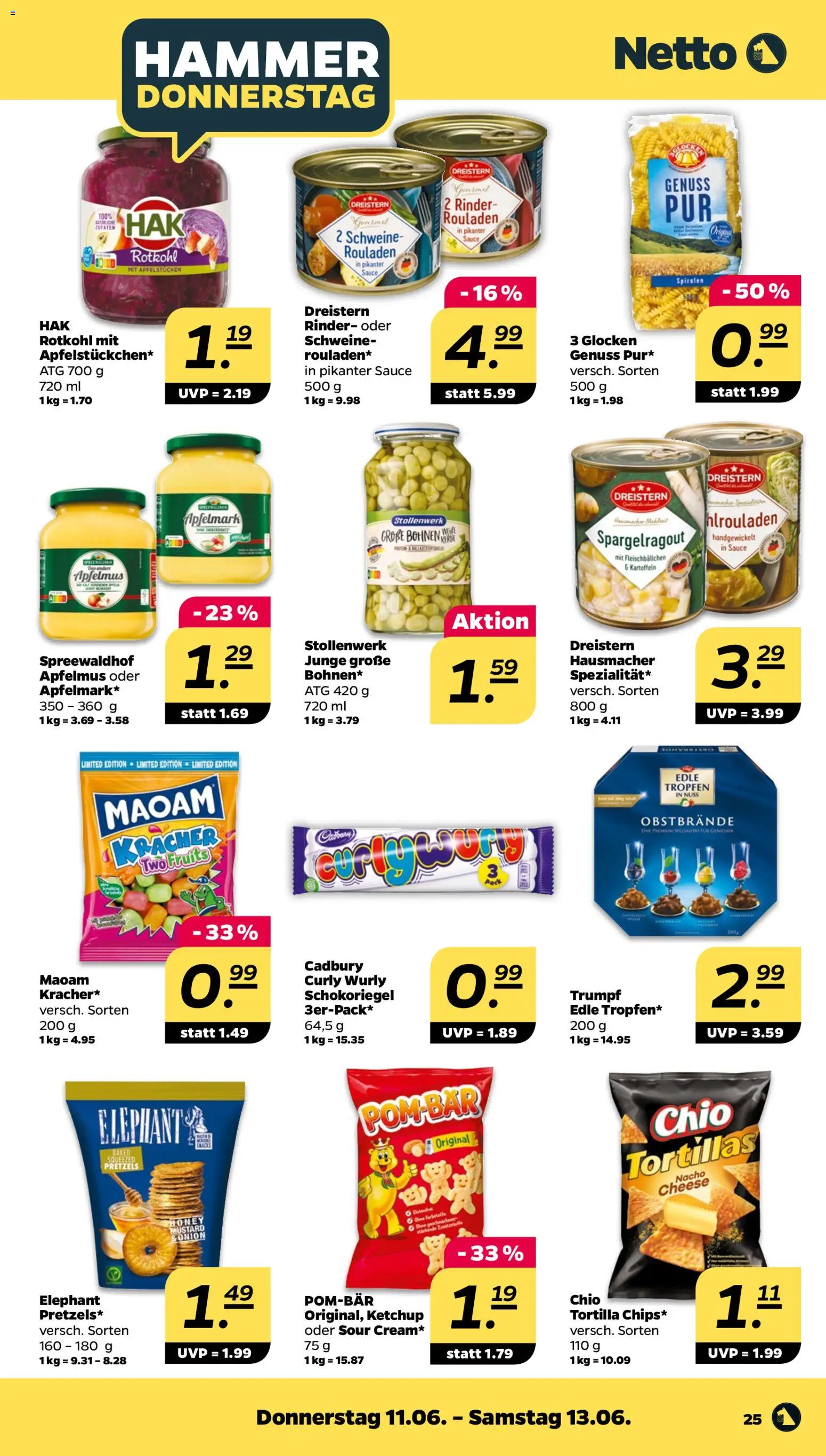Netto Prospekt – gültig ab 08.06.2026 | Seite: 29 | Produkte: Rotkohl, Kartoffeln, Ketchup