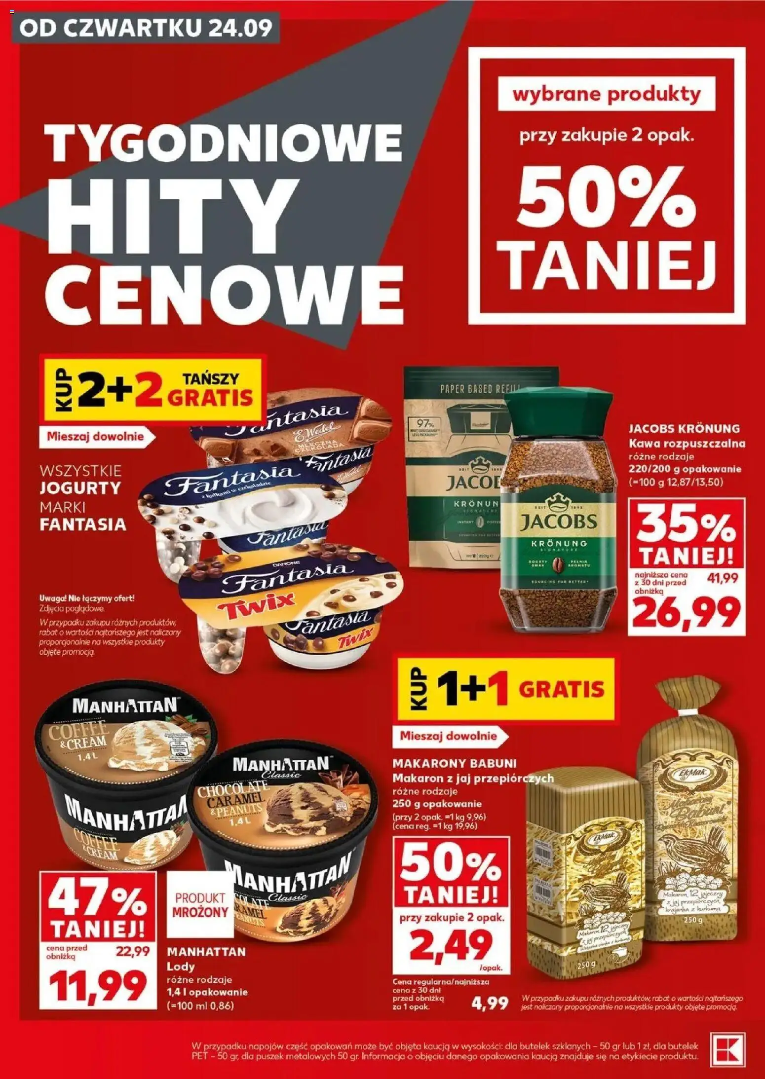 Kaufland gazetka - Super sobota od 26.09.2026 - od jutra PDF | Strona: 8 | Produkty: Jacobs, Kawa rozpuszczalna, Lody manhattan, Lody