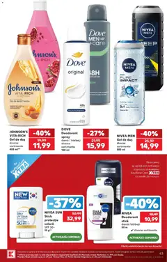 Kaufland RO akciós újság - amely érvényes a következő dátumtól: 2026.09.16. | Oldal: 63 | Termékek: Dove, Nivea, Püré, Gél