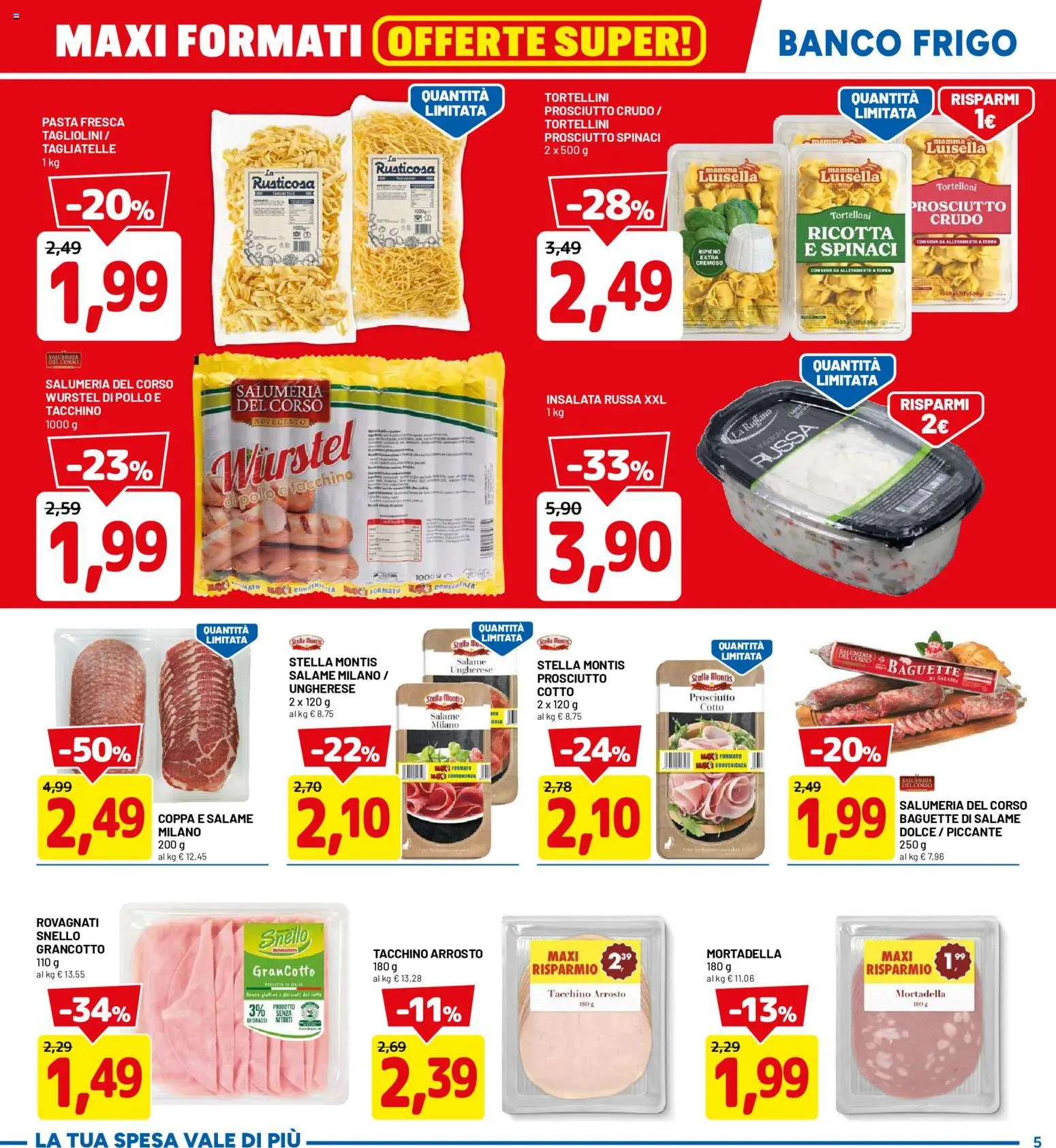 Volantino D Più del 20/07/2026 | Pagina: 5 | Prodotti: Prosciutto Crudo, Uova, Insalata, Insalata russa