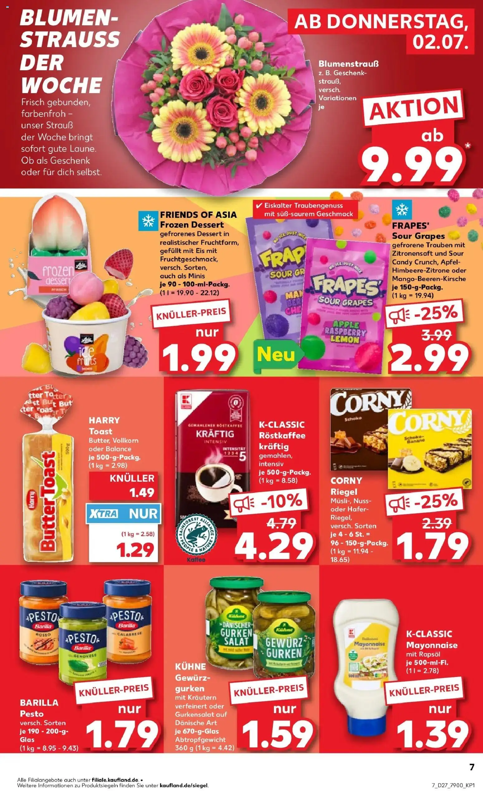 Kaufland Prospekt Troisdorf – gültig ab 29.06.2026 | Seite: 18 | Produkte: Trauben, Kaffee, Toast, Blumen