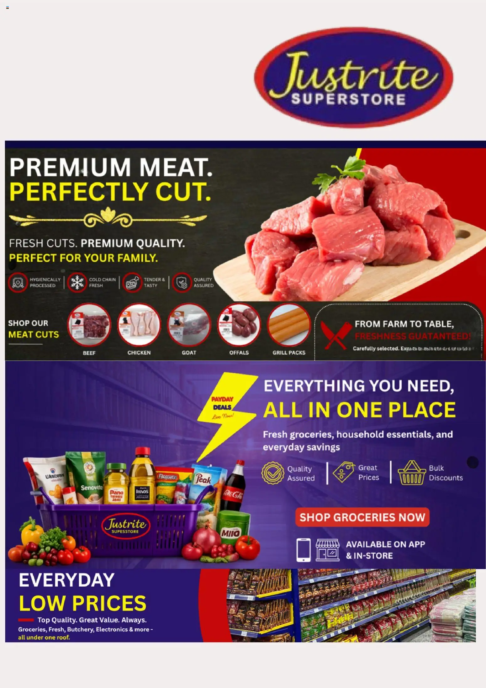 Justrite Catalogue valid from 15/07/2026 | Page: 1 | Products: Chicken, Grill, Beef