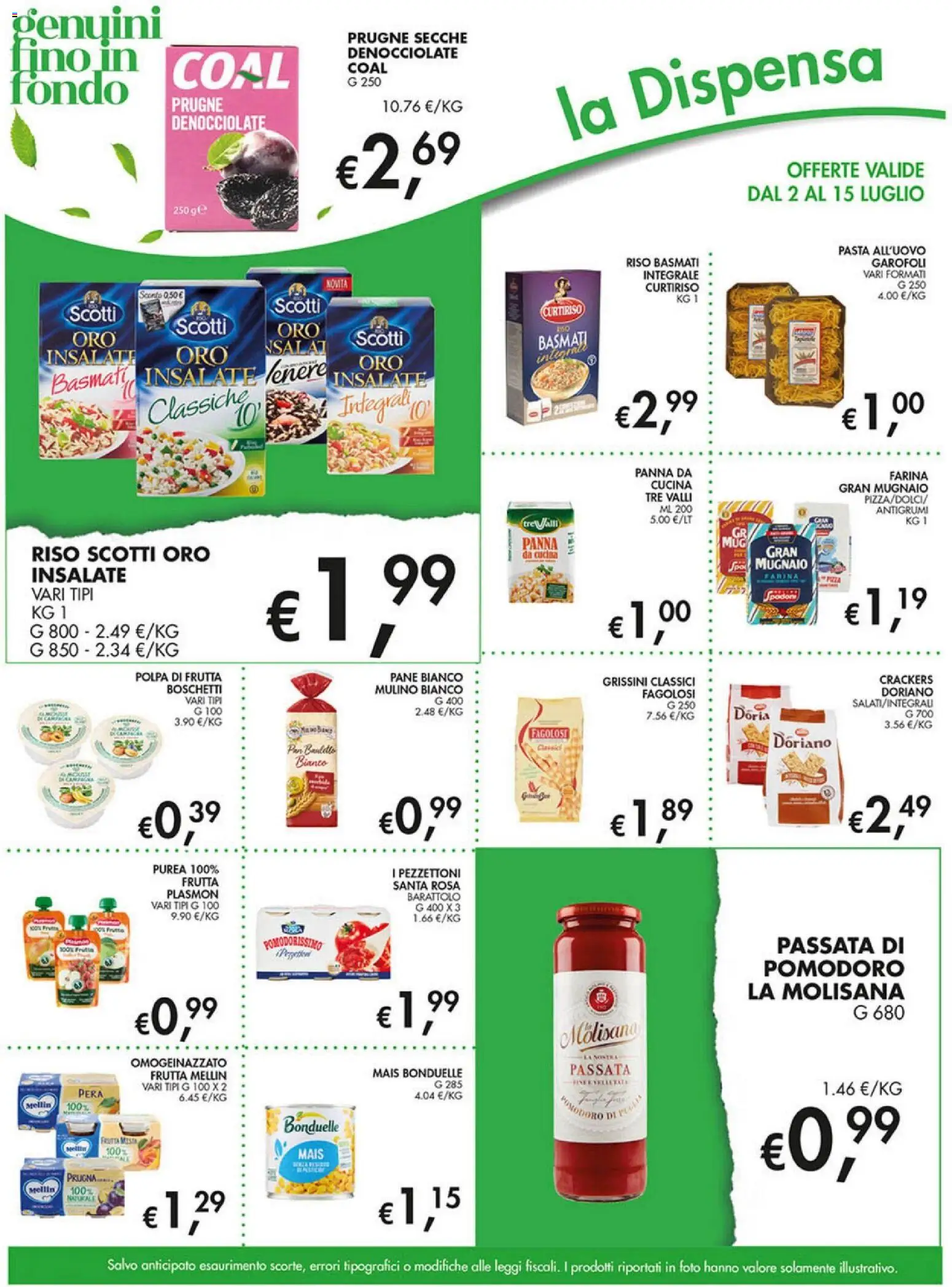 Volantino Coal del 02/07/2026 | Pagina: 11 | Prodotti: Panna, Frutta, Crackers, Mais
