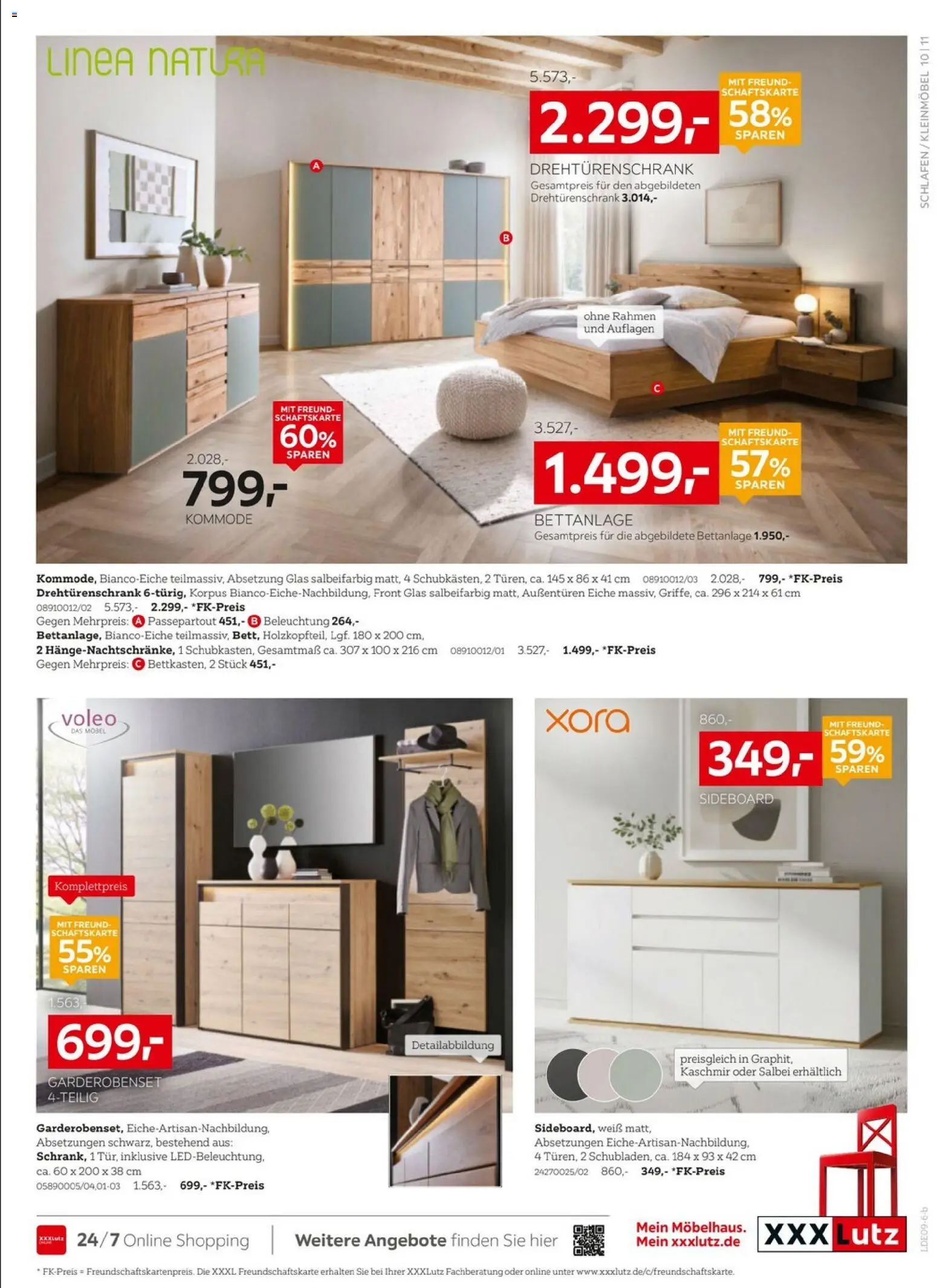 XXXLutz Personalrabatt für alle – gültig ab 02.09.2026 | Seite: 19 | Produkte: Sideboard, Kommode, Drehtürenschrank, Garderobenset