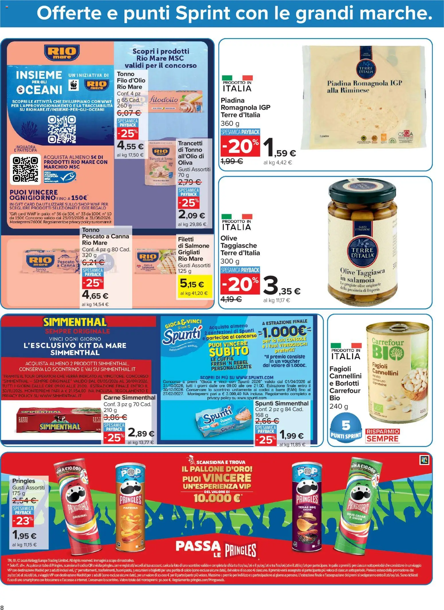 Volantino Carrefour del 05.06.2026 | Pagina: 8 | Prodotti: Salmone, Tubo, Pesca, Tonno