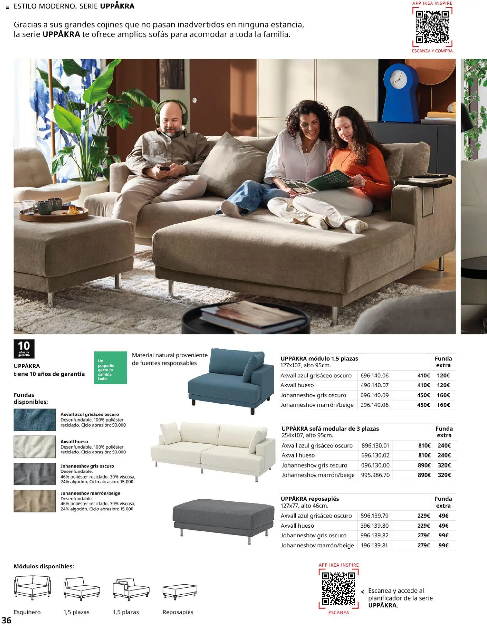 IKEA - Sofás │ válido desde el 28/09/2026 | Página: 36 | Productos: Sofás, Reposapiés, Funda, Sofá