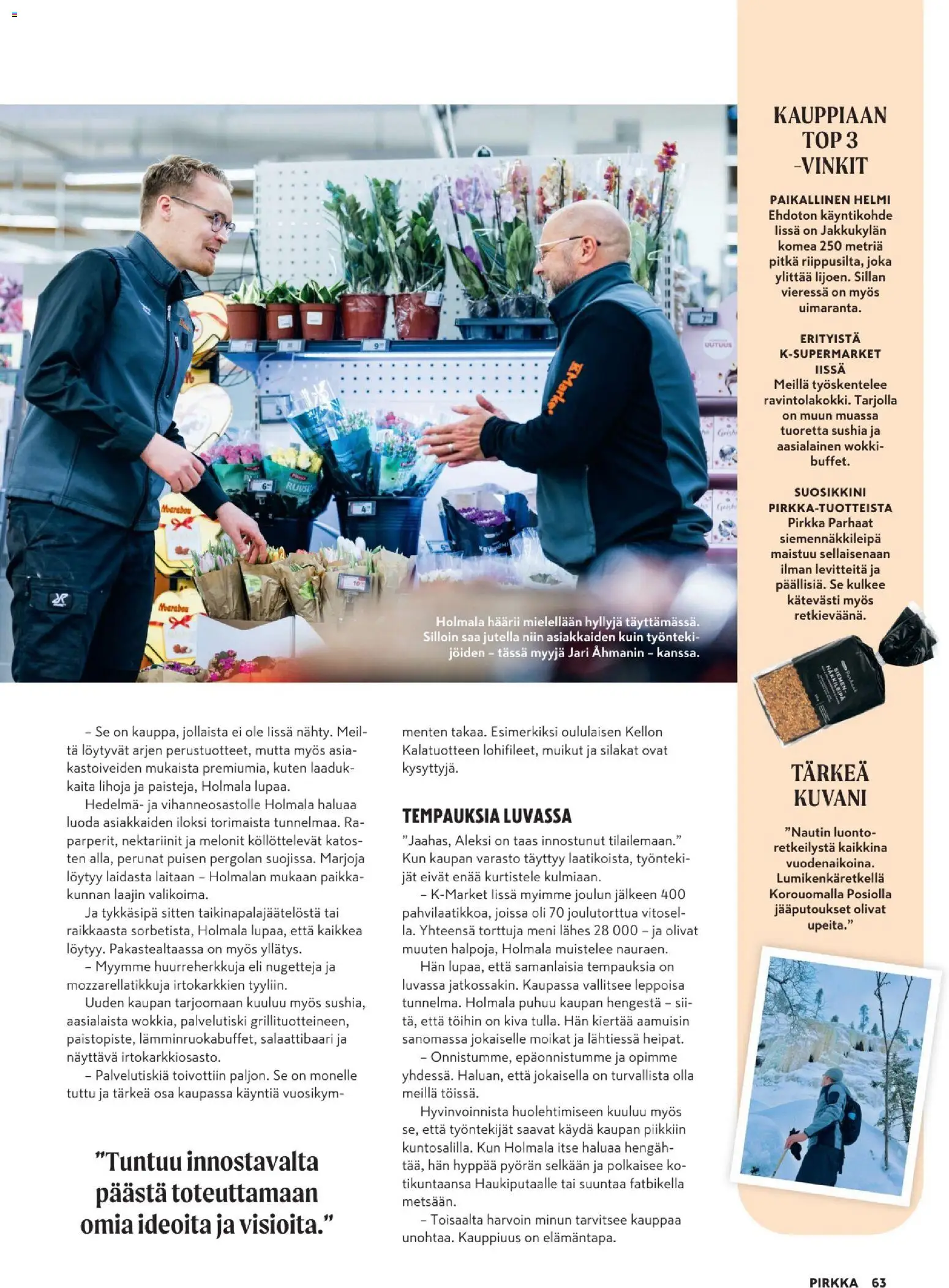 K-Citymarket tarjoukset - Pirkka – voimassa 06.05.2026 alkaen | Sivu: 63 | Tuotteet: Melonit, Nektariinit, Näkkileipä