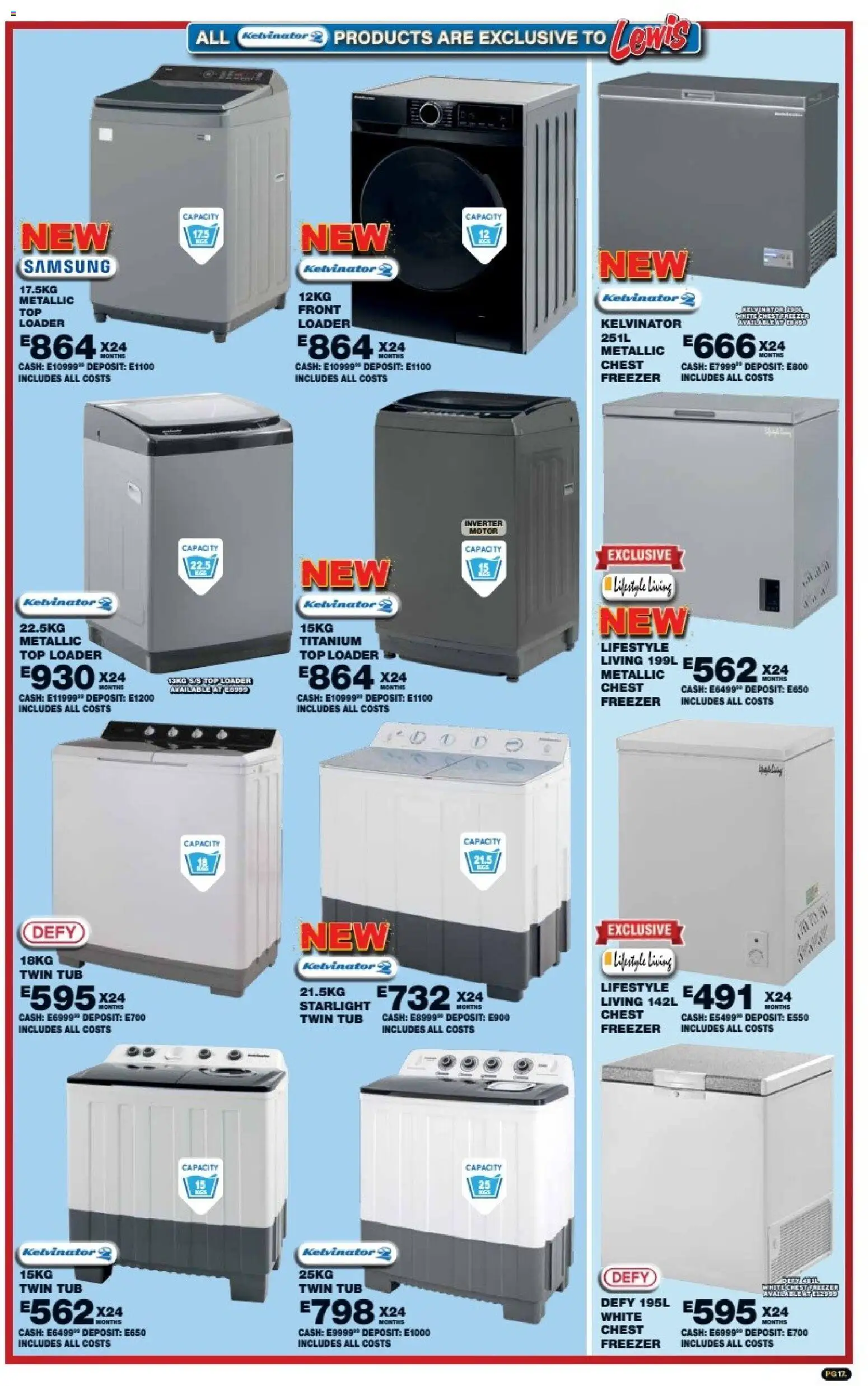 New Lewis Stores catalogue – valid from 05/10/2026 | Page: 17 | Products: Freezer, Chest freezer