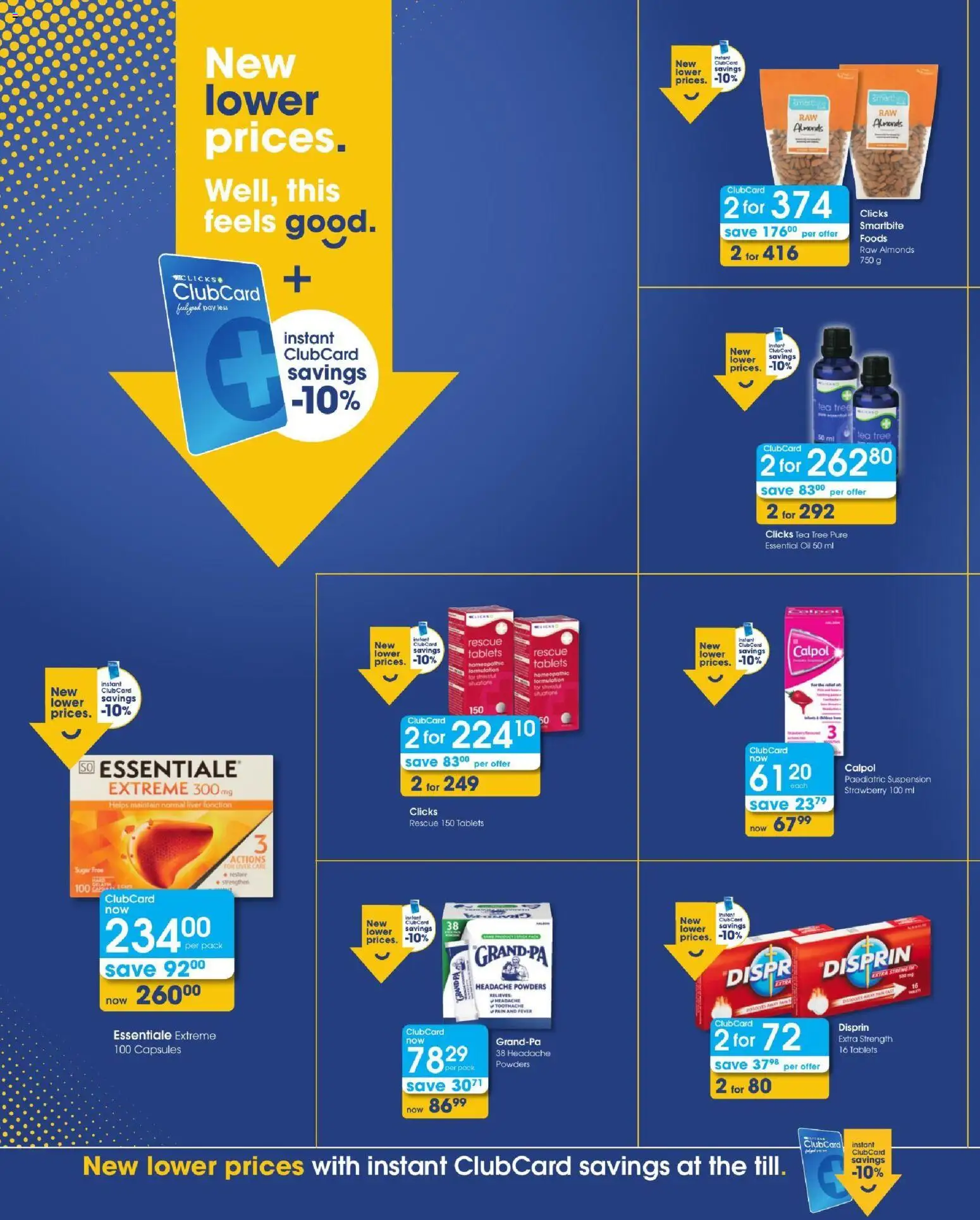 New Clicks catalogue – valid from 08/10/2026 | Page: 4 | Products: Almonds, Oil, Tea, Sugar