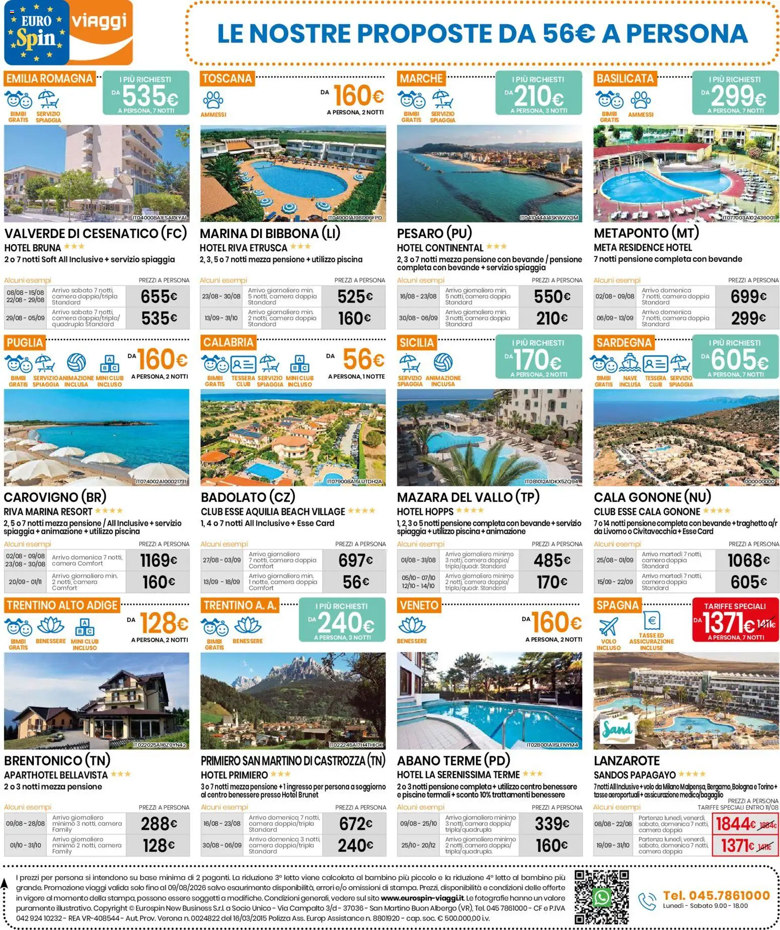 Volantino Eurospin del 27/07/2026 | Pagina: 17 | Prodotti: Bevande, Latte, Piscina, Letto