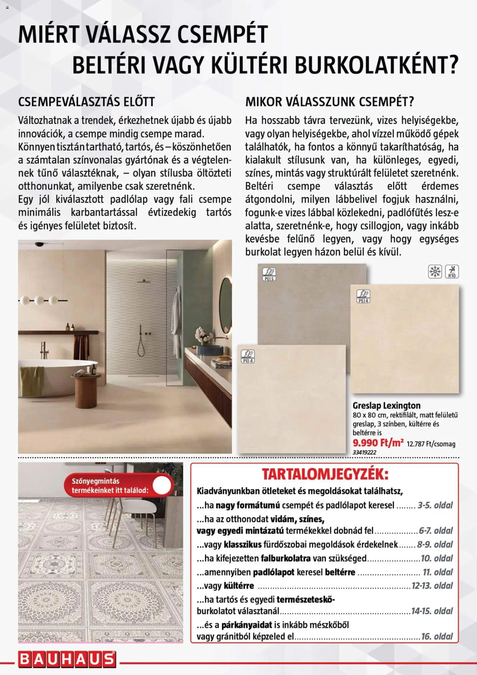 Bauhaus akciós ujság - amely érvényes a következő dátumtól: 2026.08.19. | Oldal: 2 | Termékek: Padlólap, Csempe