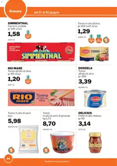 Anteprima del volantino Sogegross volantino valido a partire dal 17.06.2026 | Pagina: 44 | Prodotti: Olio, Tonno, Olio di semi di girasole, Alici