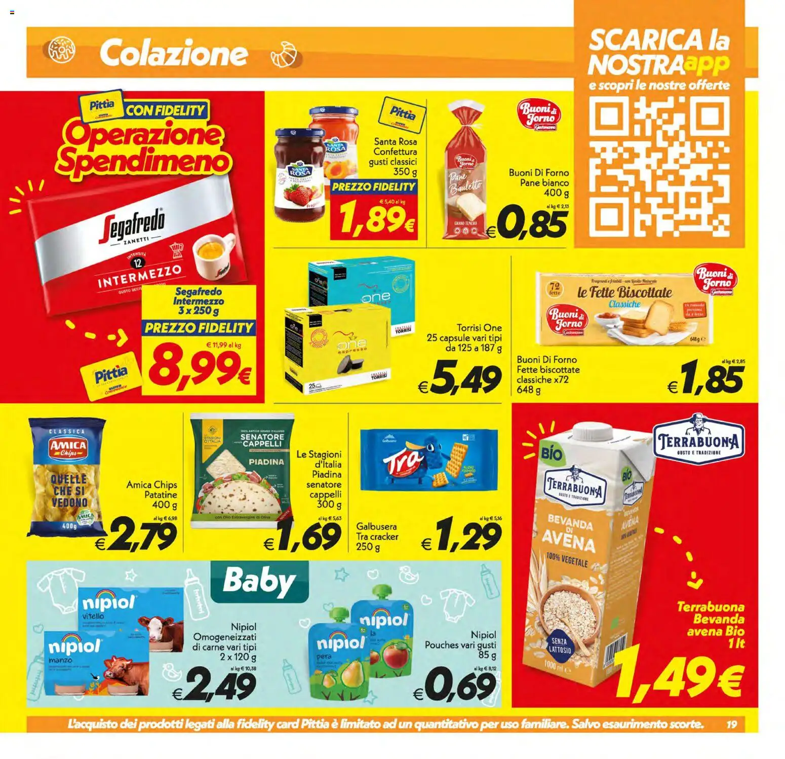 Volantino SuperConveniente del 30/06/2026 | Pagina: 19 | Prodotti: Pane, Patatine, Pera, Fette biscottate