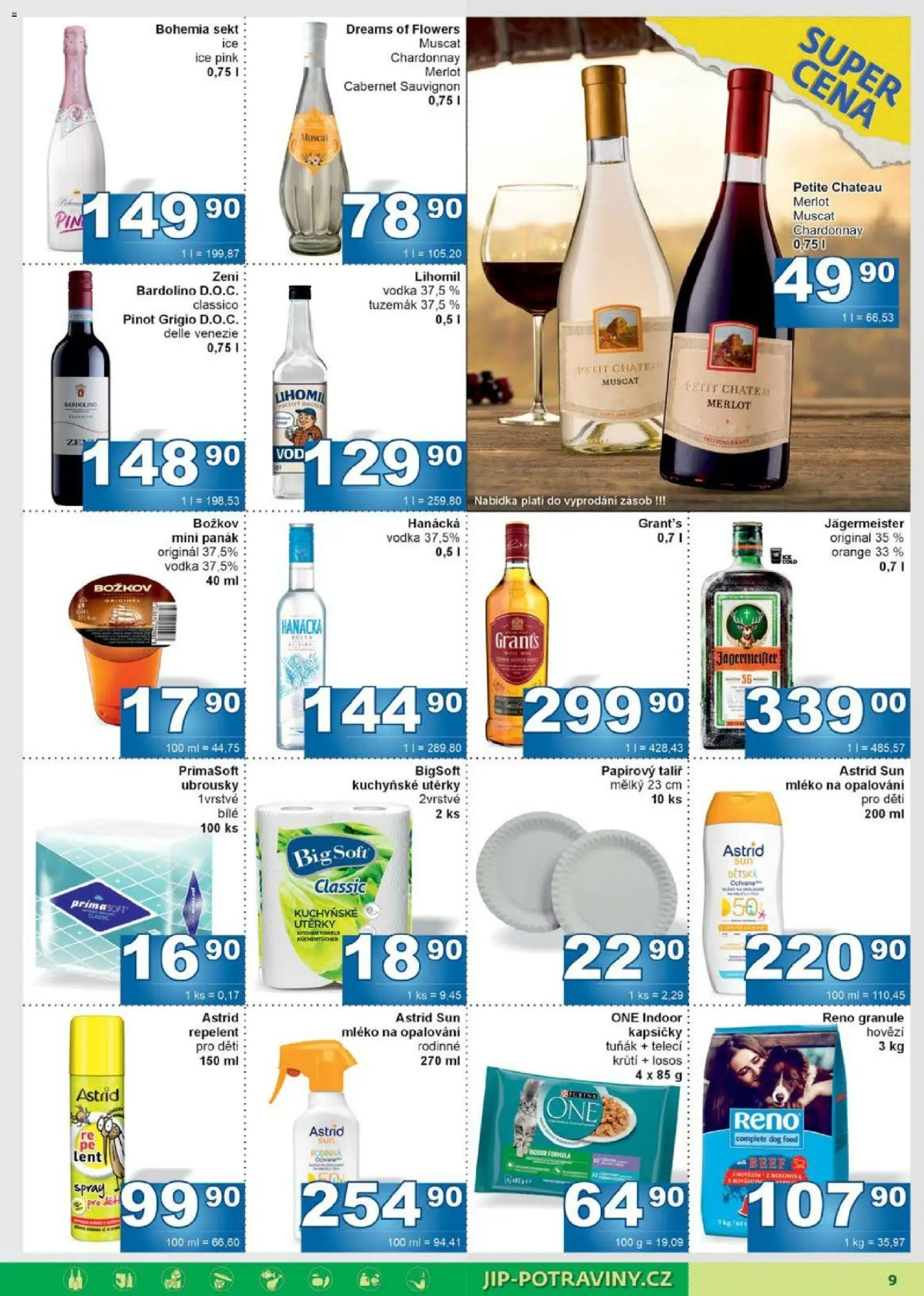 Jip leták od 03.06.2026 | Strana: 9 | Produkty: Hovězí, Granule, Božkov, Repelent