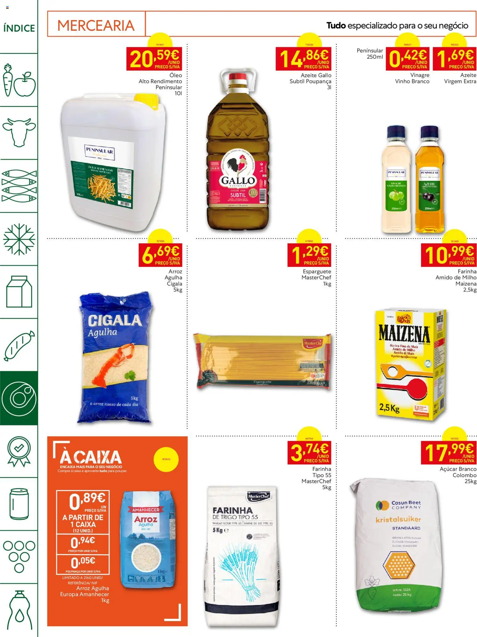 Recheio Horeca Madeira │ válido de 23/06/2026 | Página: 14 | Produtos: Esparguete, Caixa, Óleo, Açúcar