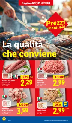 Anteprima del volantino Macinato di tacchino, 400 g confezione valido a partire dal 17/09/2026 | Pagina: 8 | Prodotti: Pollo, Suino, Salsiccia, Macinato