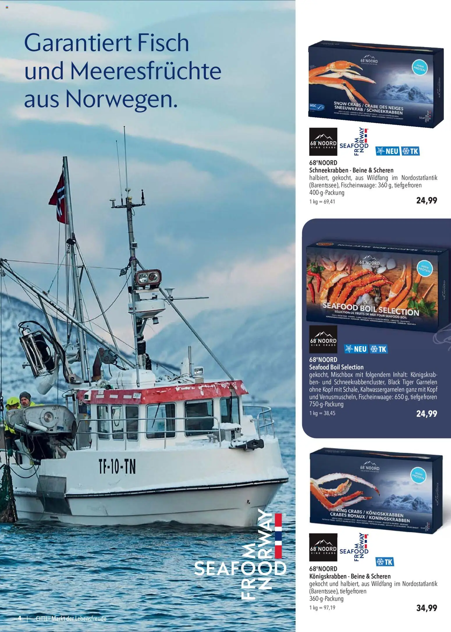 CITTI Markt CITTI SEAFOOD – gültig ab 26.08.2026 | Seite: 4 | Produkte: Garnelen, Fisch, Meeresfrüchte, Tiger garnelen