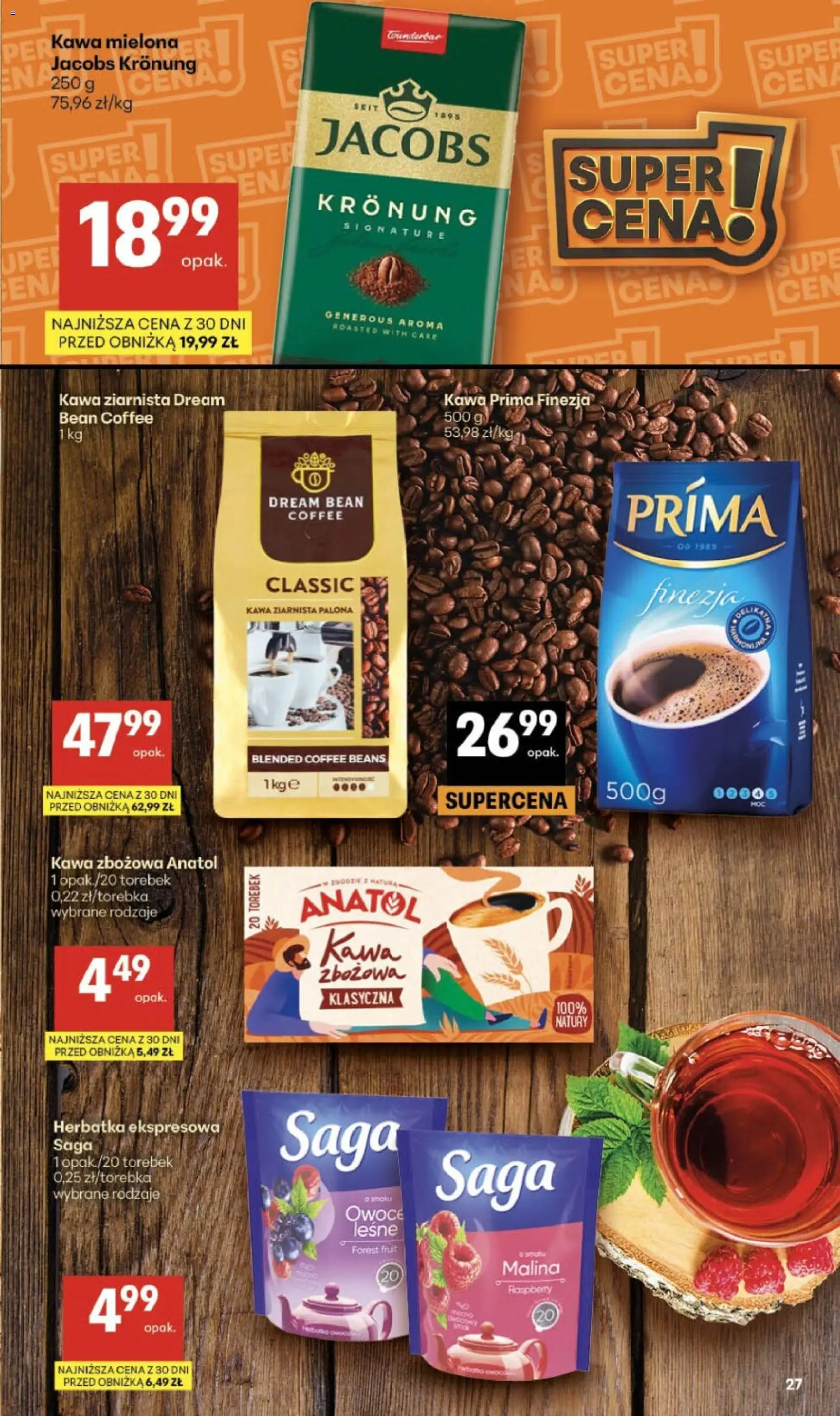 Delikatesy Centrum gazetka od 09.07.2026 | Strona: 27 | Produkty: Malina, Kawa, Kawa prima, Owoce
