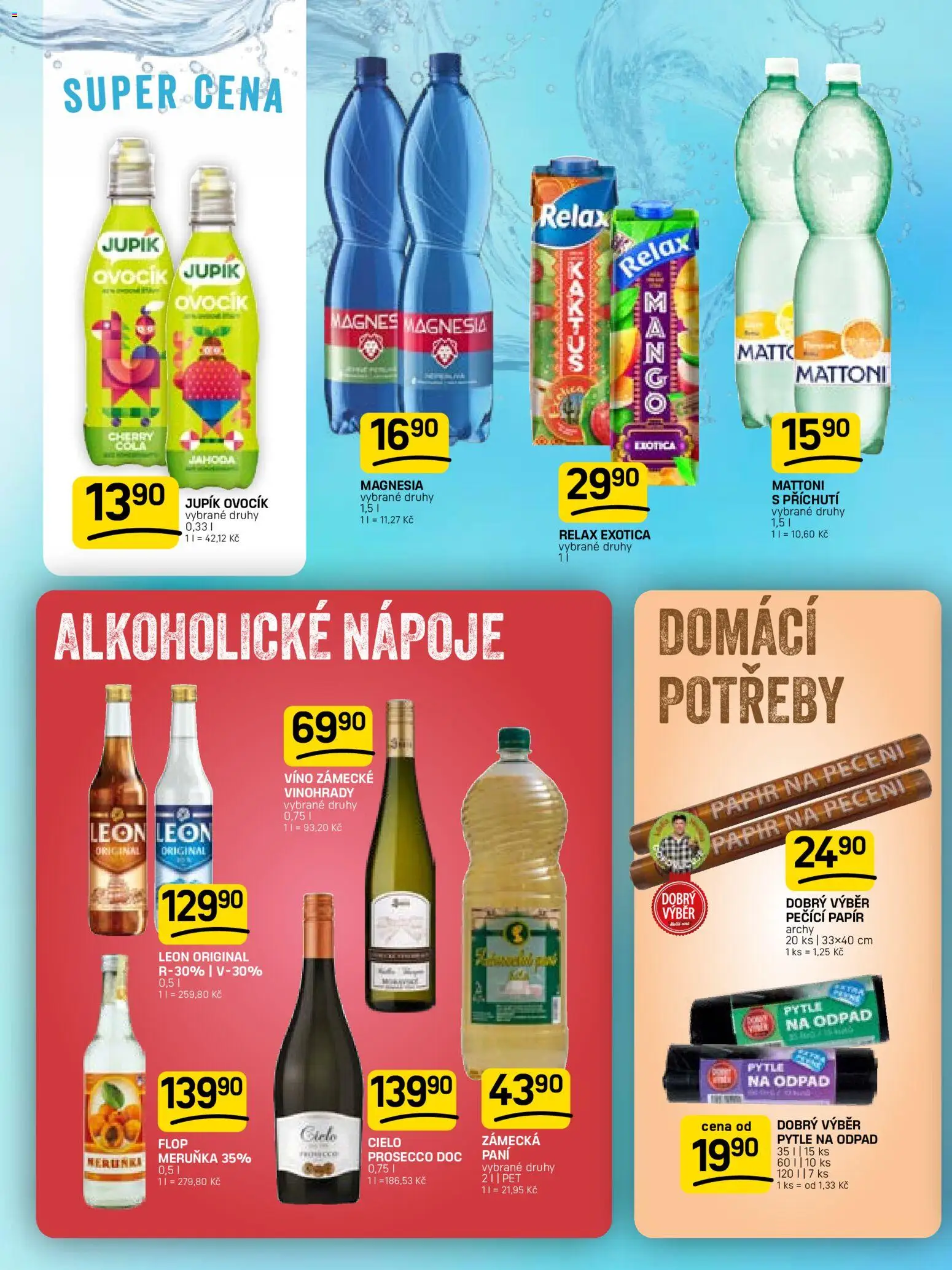 Flop leták od 20.05.2026 | Strana: 10 | Produkty: Mattoni, Víno, Prosecco DOC, Pytle na odpad