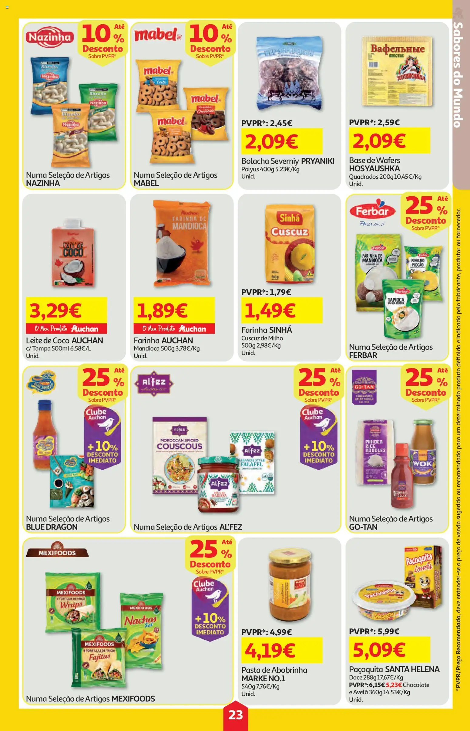 Auchan folheto │ válido de 28.05.2026 | Página: 23 | Produtos: Tapioca, Base, Chocolate, Milho