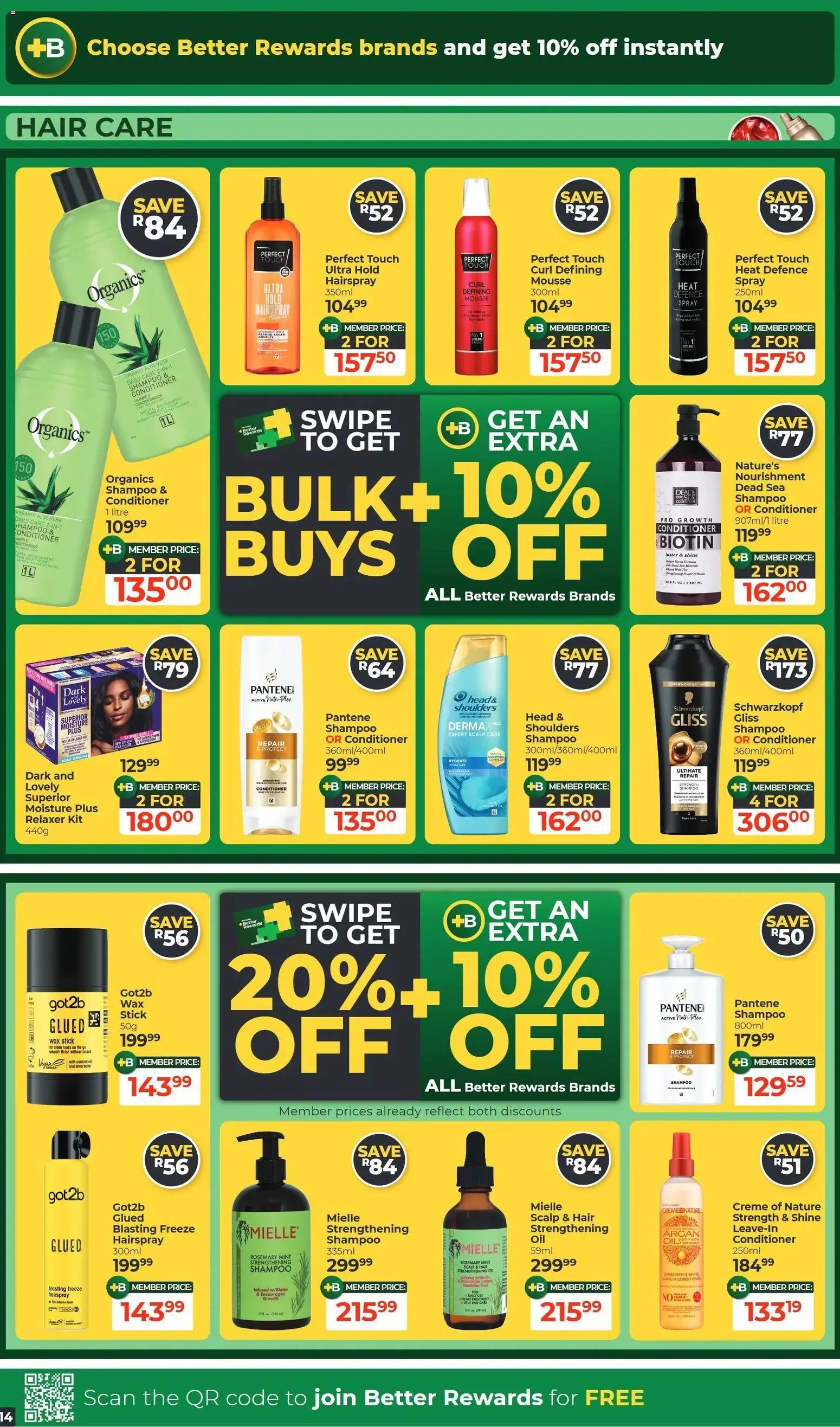New Dis-Chem catalogue – valid from 20/10/2026 | Page: 14 | Products: Aloe Vera, Wax, Shampoo, Relaxer