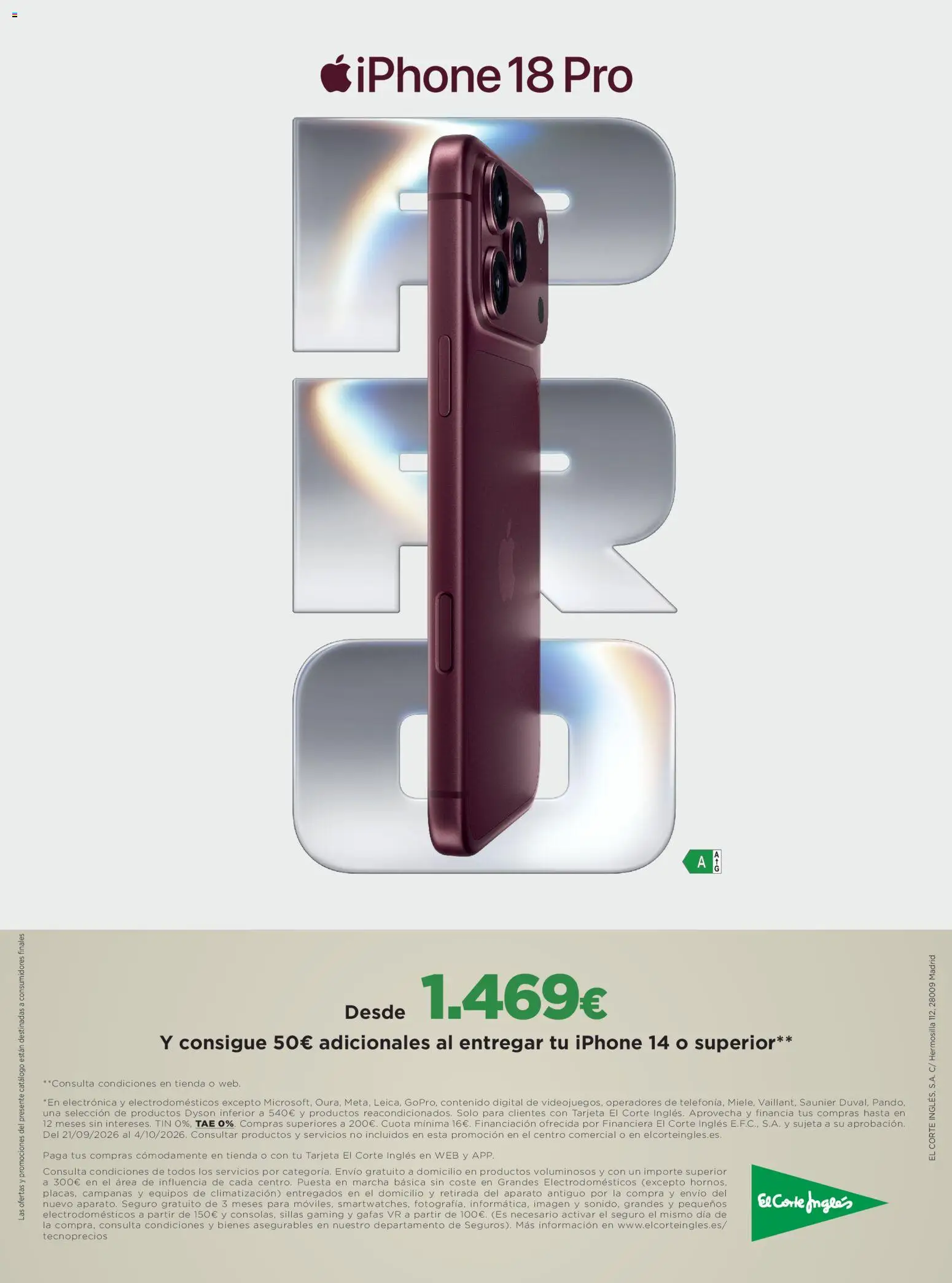 El Corte Inglés Volver tiene sus ventajas │ válido desde el 21/09/2026 | Página: 20