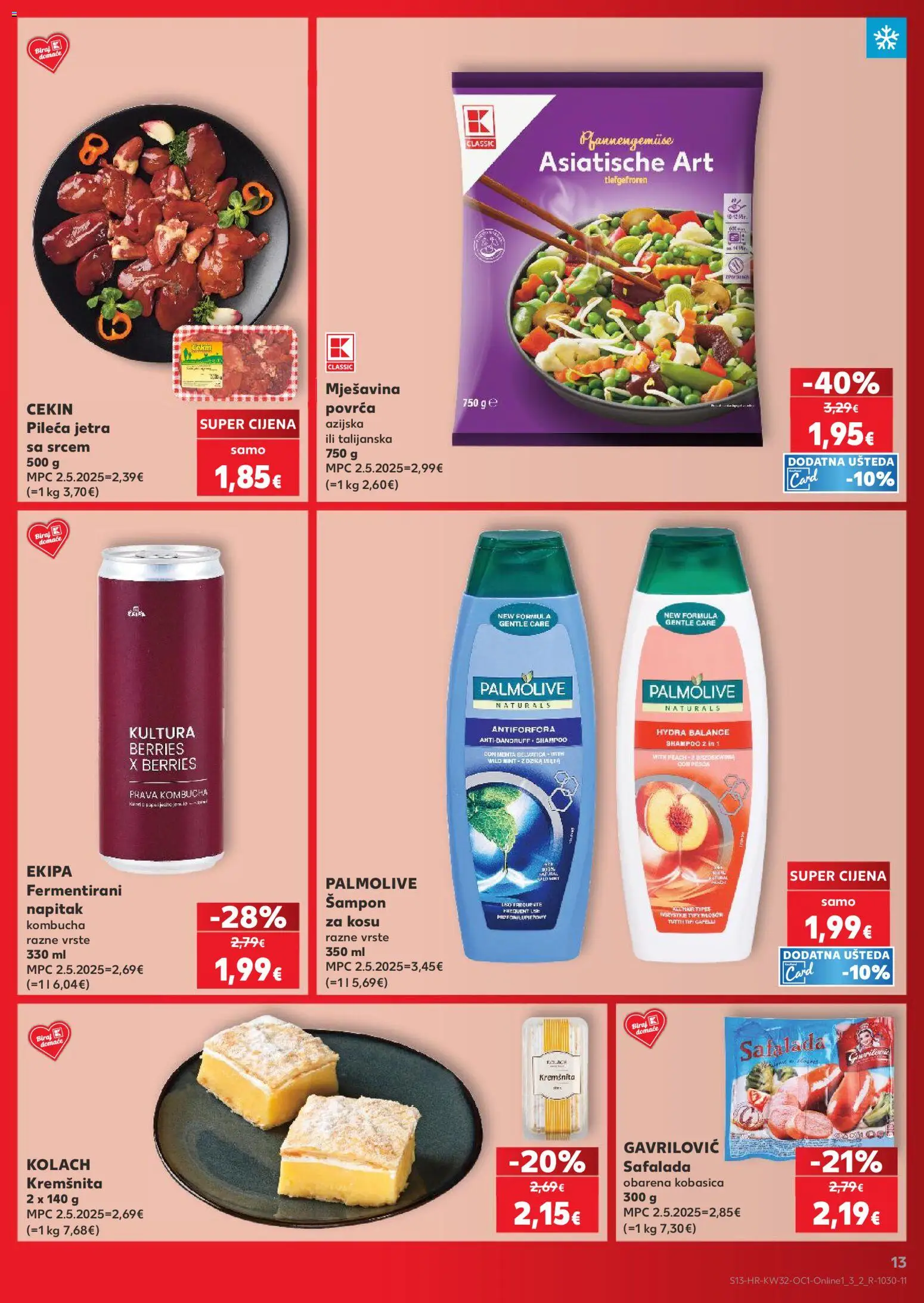 Kaufland katalog | vrijedi od 06.08.2026 | Stranica: 13 | Proizvodi: Šampon, Kobasica