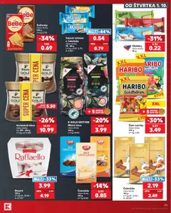 Kaufland leták platný od 01.10.2026 | Strana: 45 | Produkty: Oblátky, Cukríky, Mletá káva, Raffaello