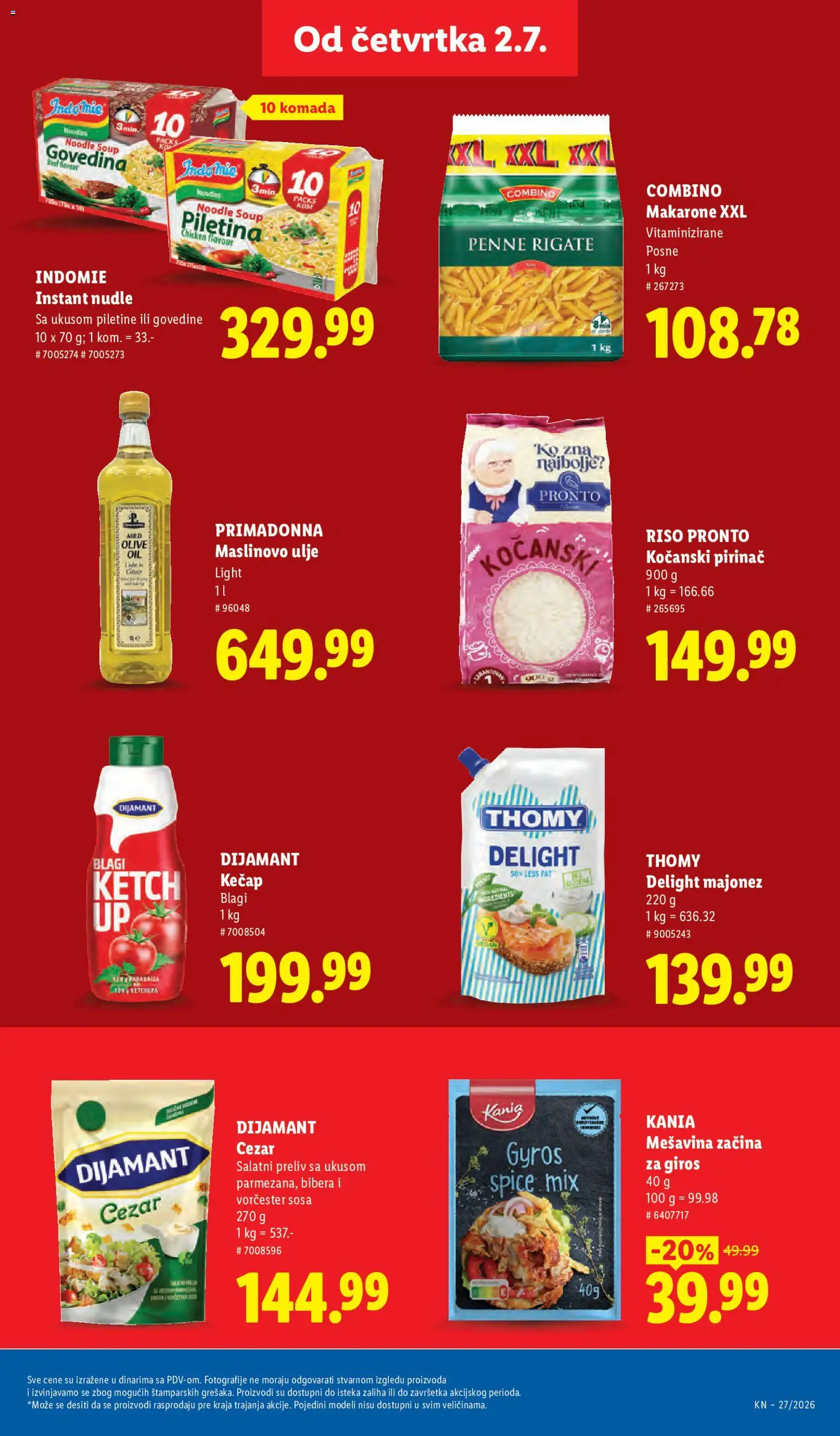 Lidl katalog - važi od 02.07.2026 | Strana: 27 | Proizvode: Govedina, Kečap, Pronto, Ulje