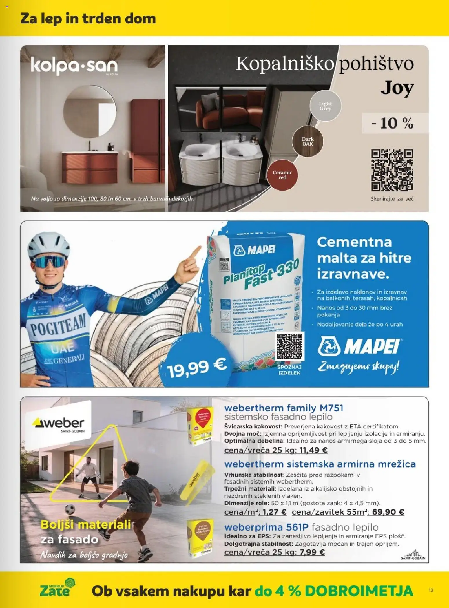Novi Merkur katalog ponudbe – veljaven od 02.09.2026 | Stran: 13 | Izdelki: Pohištvo, Mrežica, Lepilo
