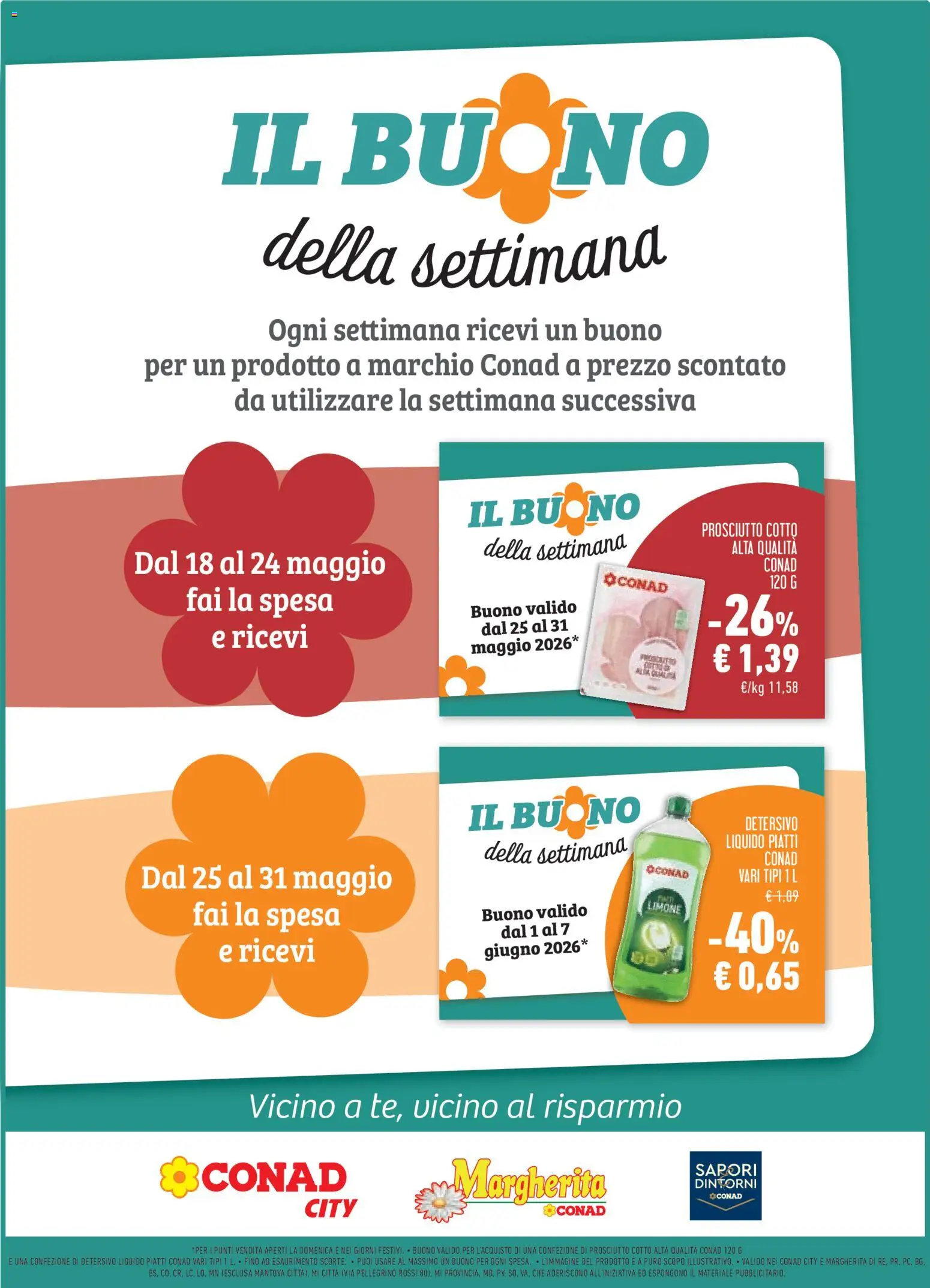 Volantino Conad del 20.05.2026 | Pagina: 19 | Prodotti: Prosciutto Cotto, Limone, Prosciutto