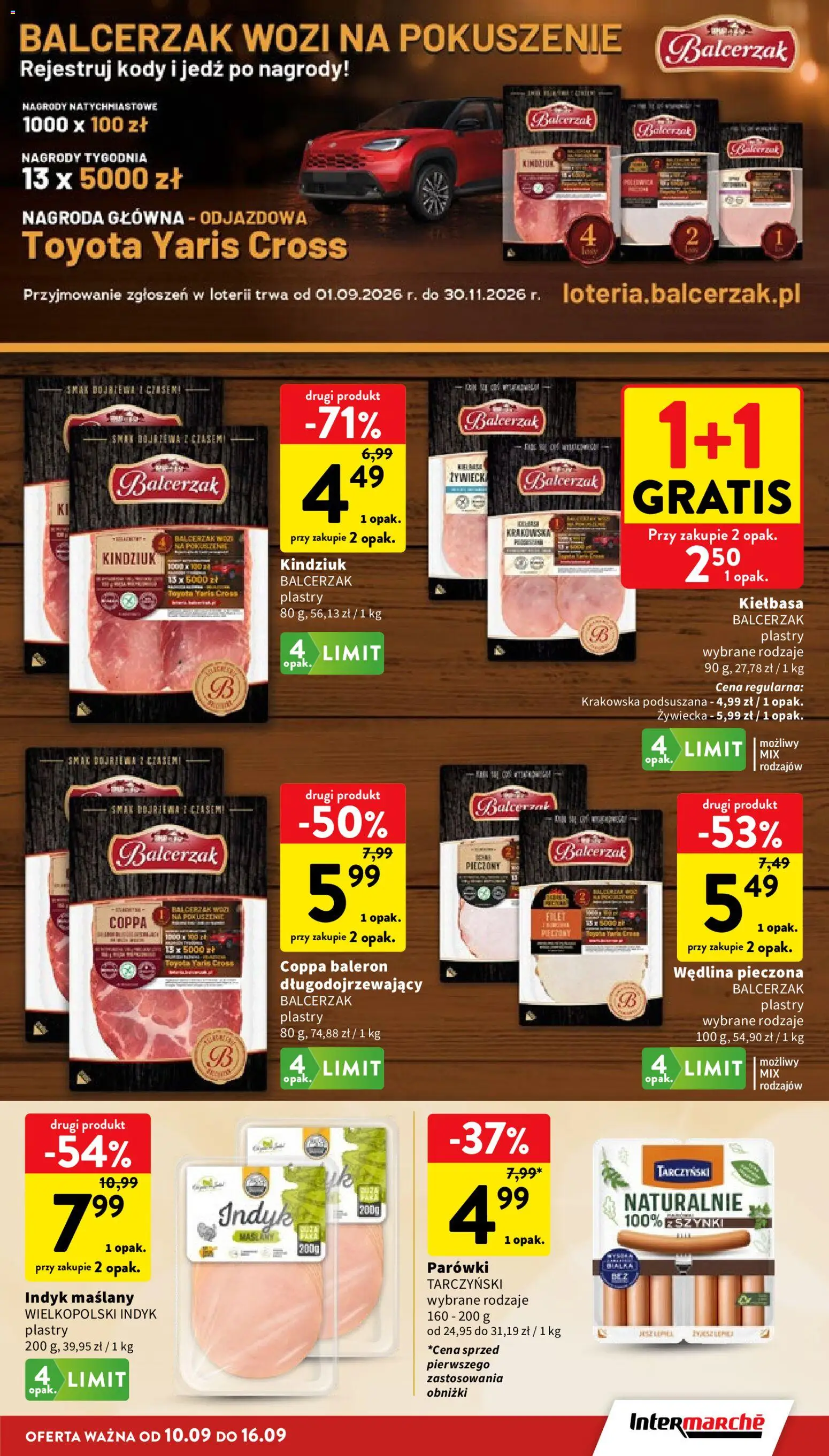 Intermarche gazetka od 10.09.2026 | Strona: 15 | Produkty: Kiełbasa, Parówki, Kindziuk, Filet