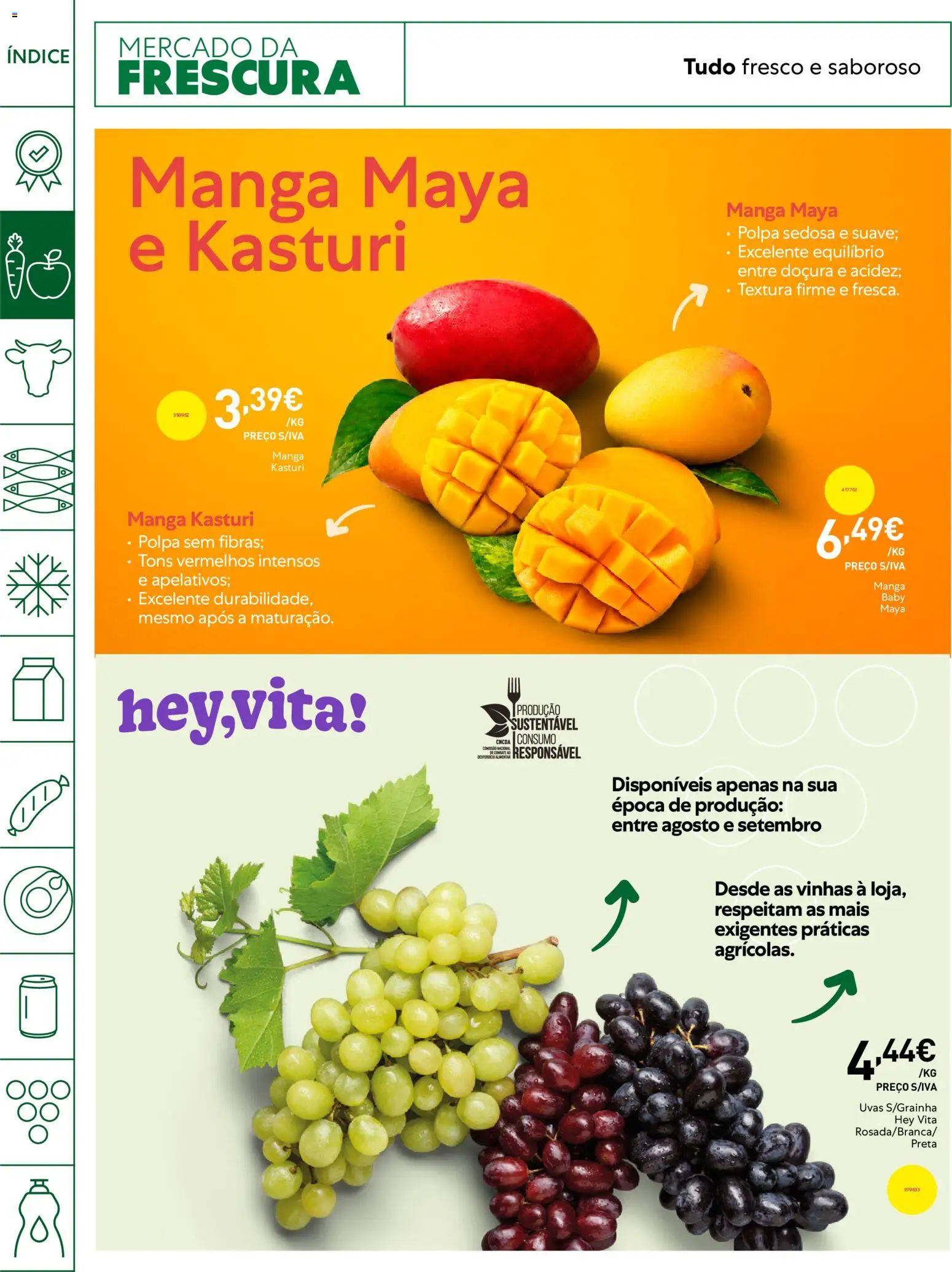 Recheio Horeca Madeira │ válido de 01/09/2026 | Página: 2 | Produtos: Manga, Uvas